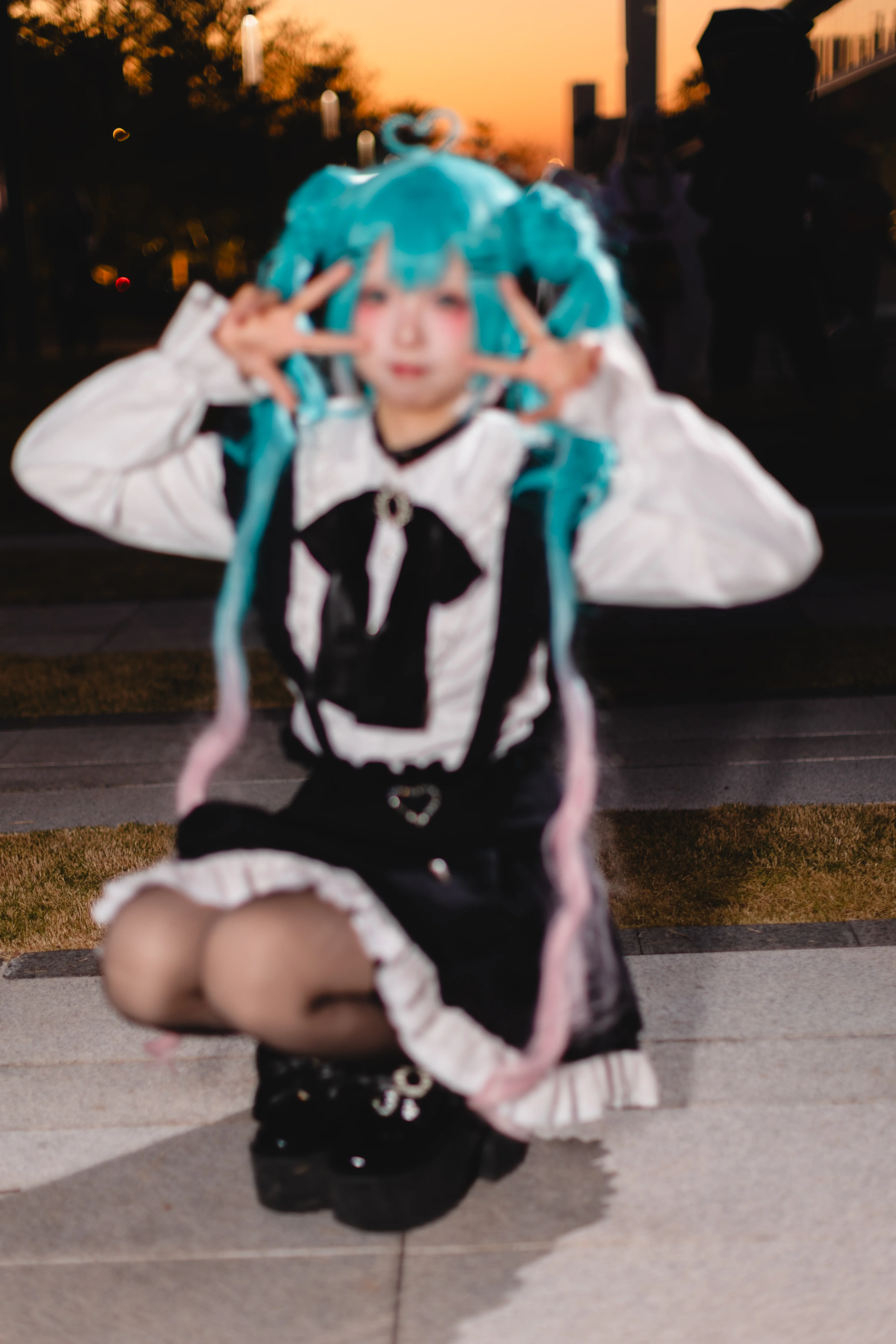 【初音未来cos】地雷系Vocaloid初音，萤火虫漫展D3场照 - 第 15 张