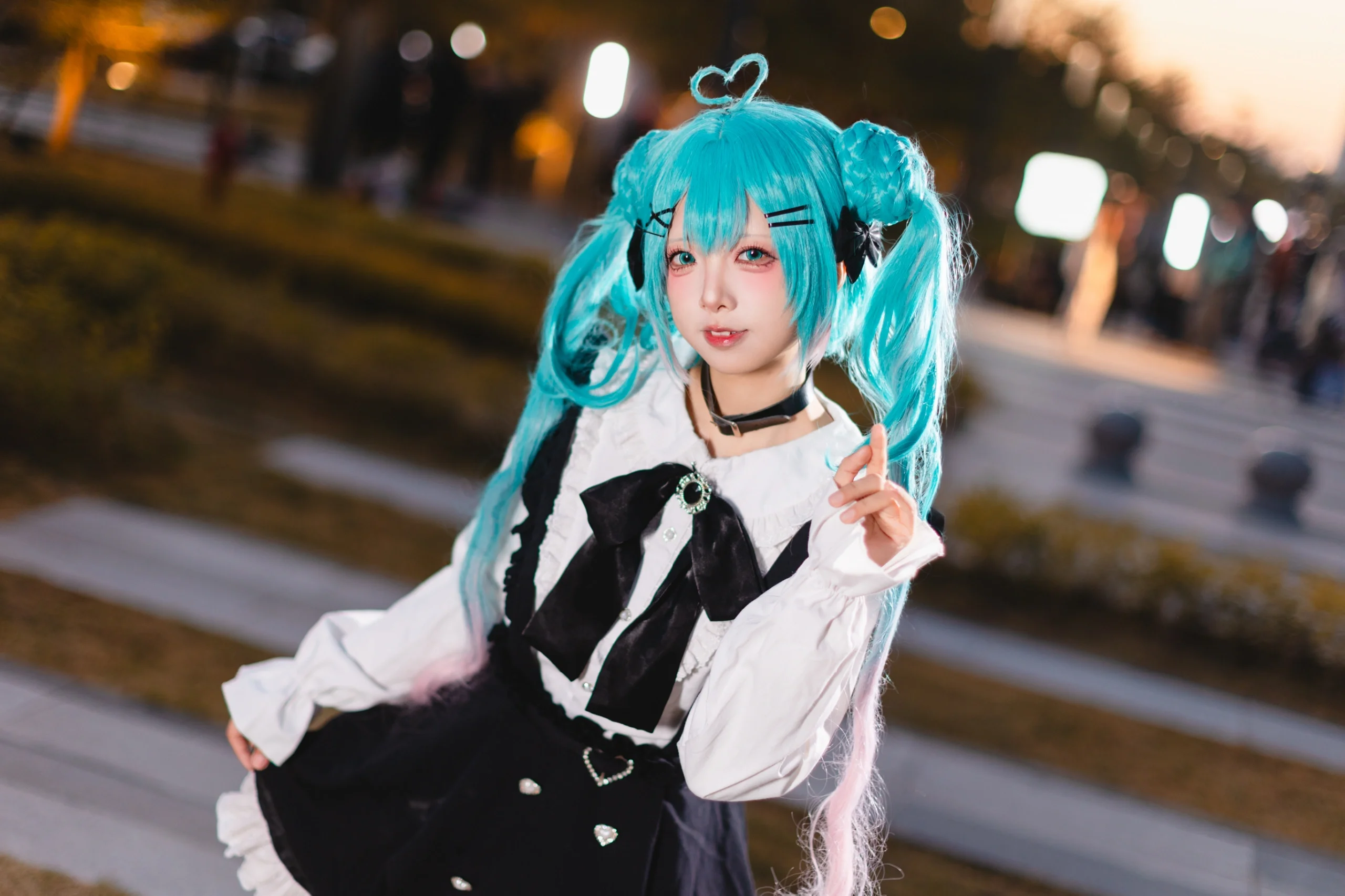 【初音未来cos】地雷系Vocaloid初音，萤火虫漫展D3场照 - 第 5 张