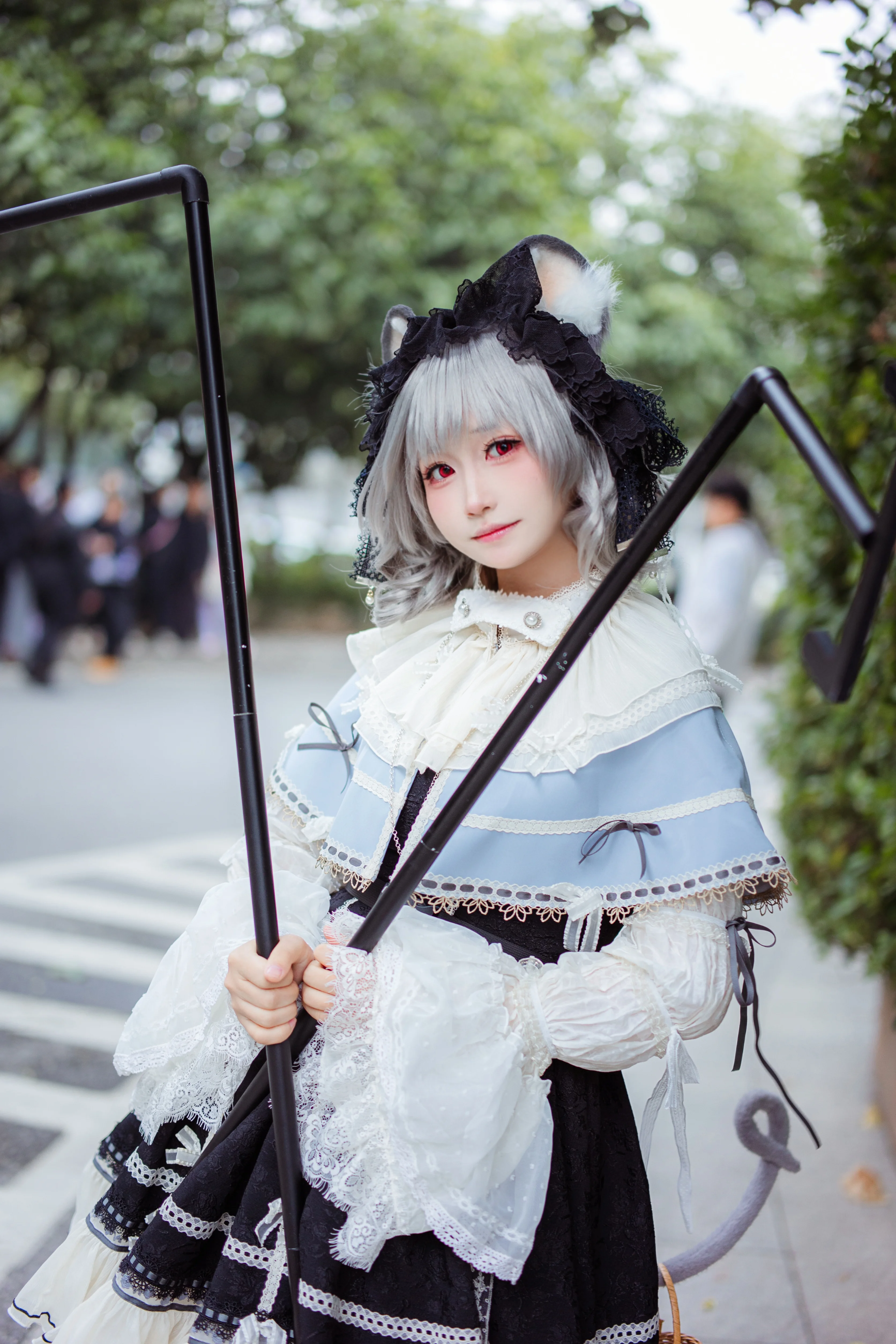 【纳兹琳cos】东方project街头漫步，这套穿搭细节太绝了 - 第 3 张