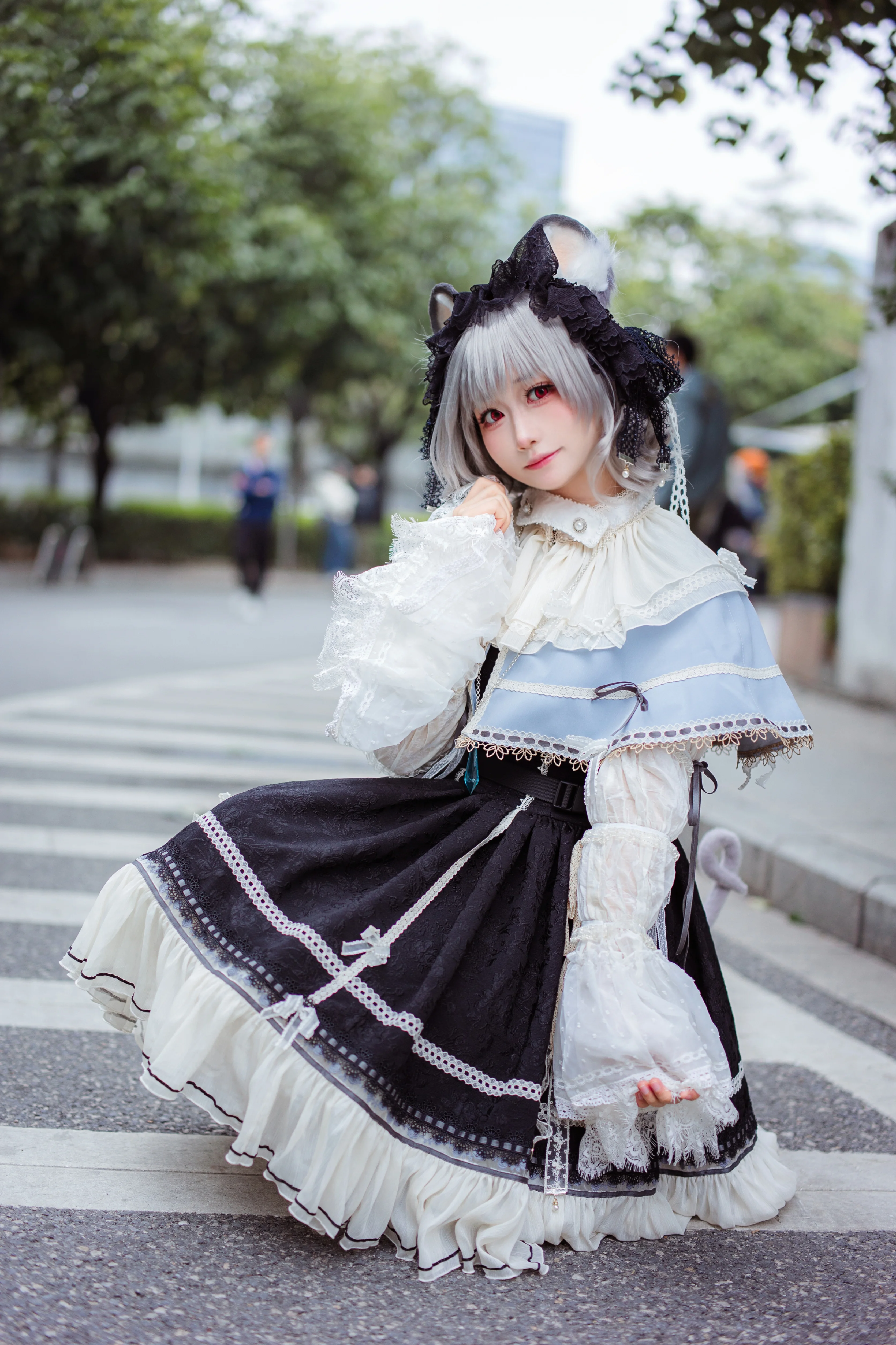 【纳兹琳cos】东方project街头漫步，这套穿搭细节太绝了 - 第 4 张