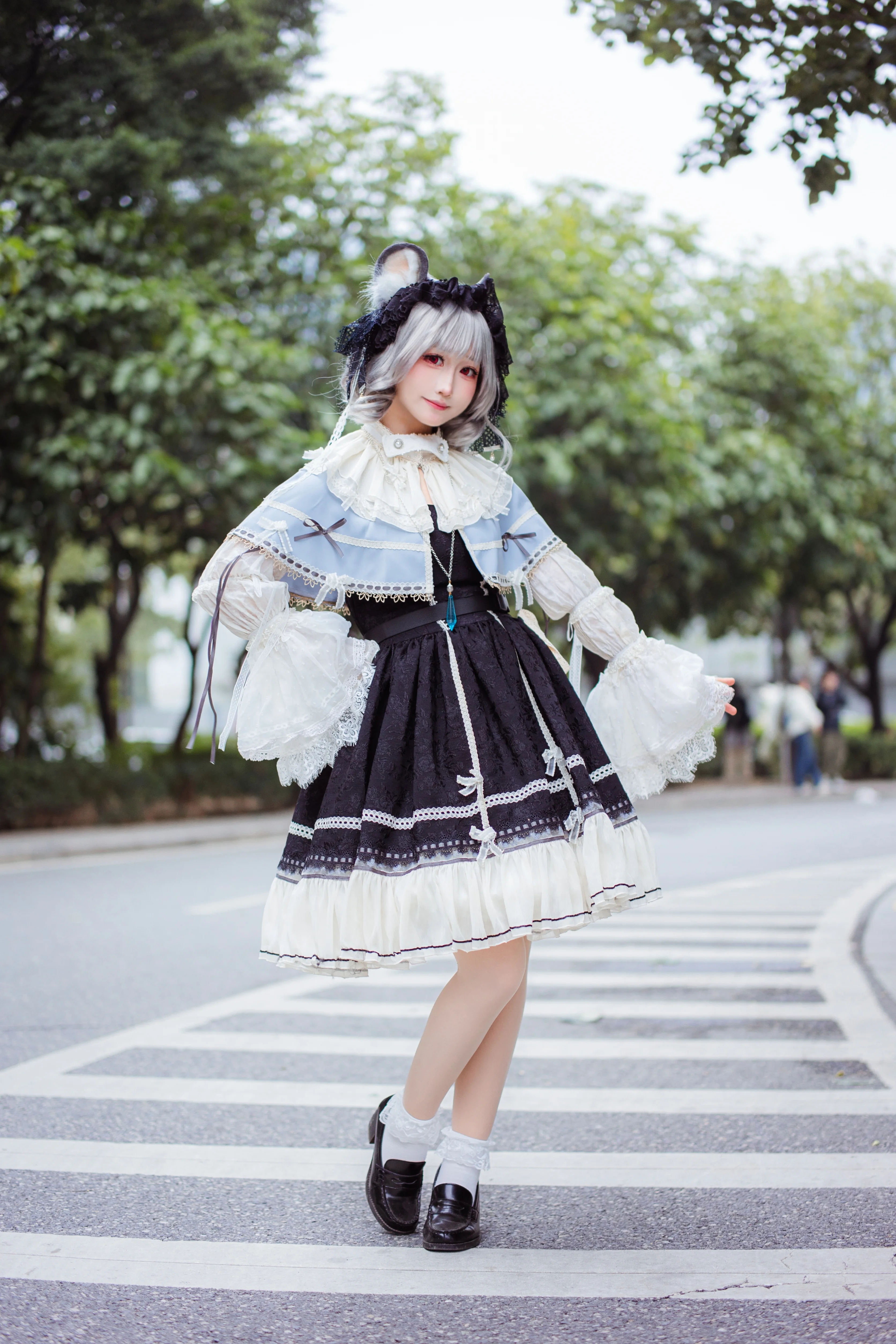 【纳兹琳cos】东方project街头漫步，这套穿搭细节太绝了 - 第 6 张