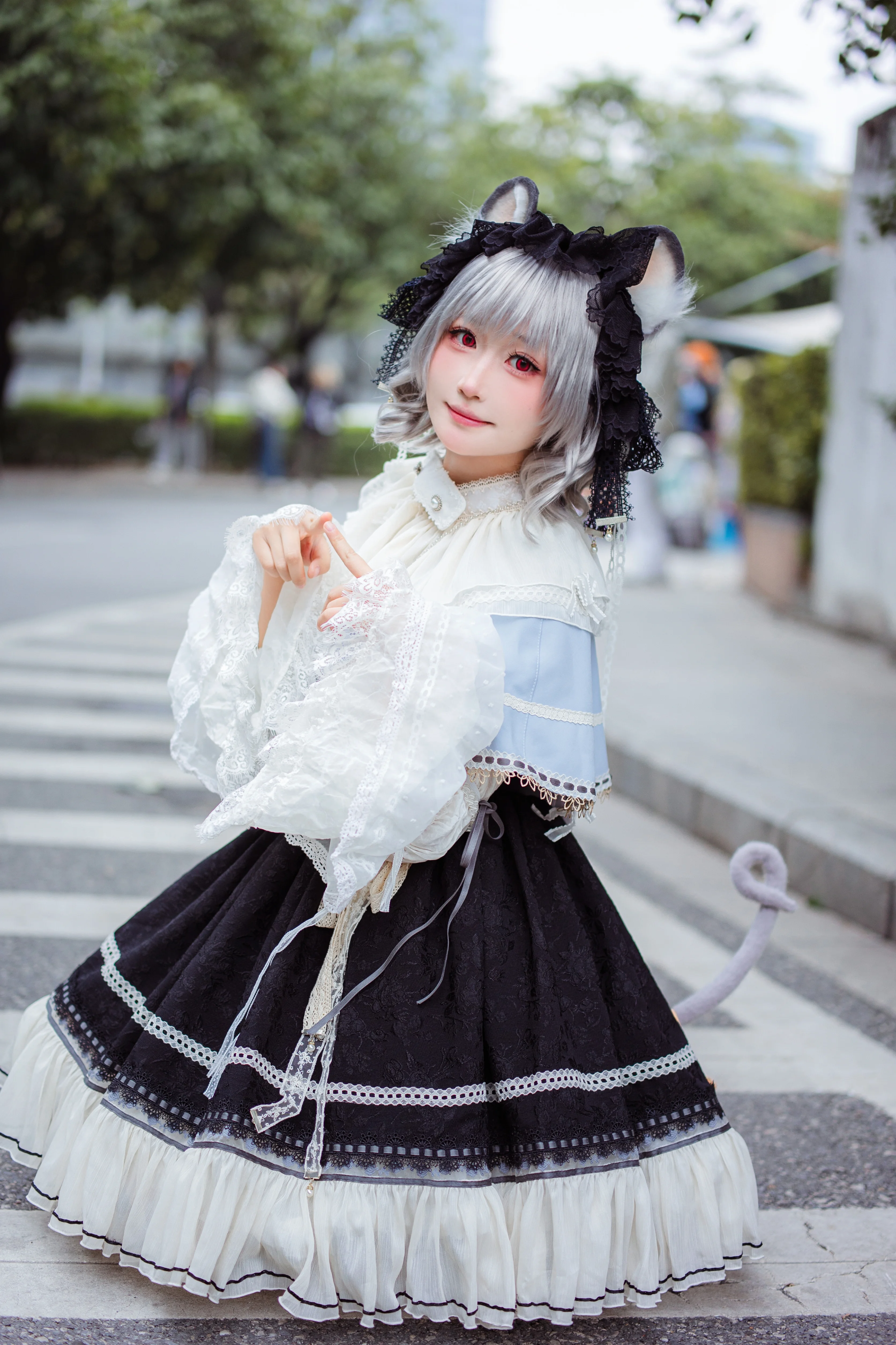 【纳兹琳cos】东方project街头漫步，这套穿搭细节太绝了 - 第 7 张