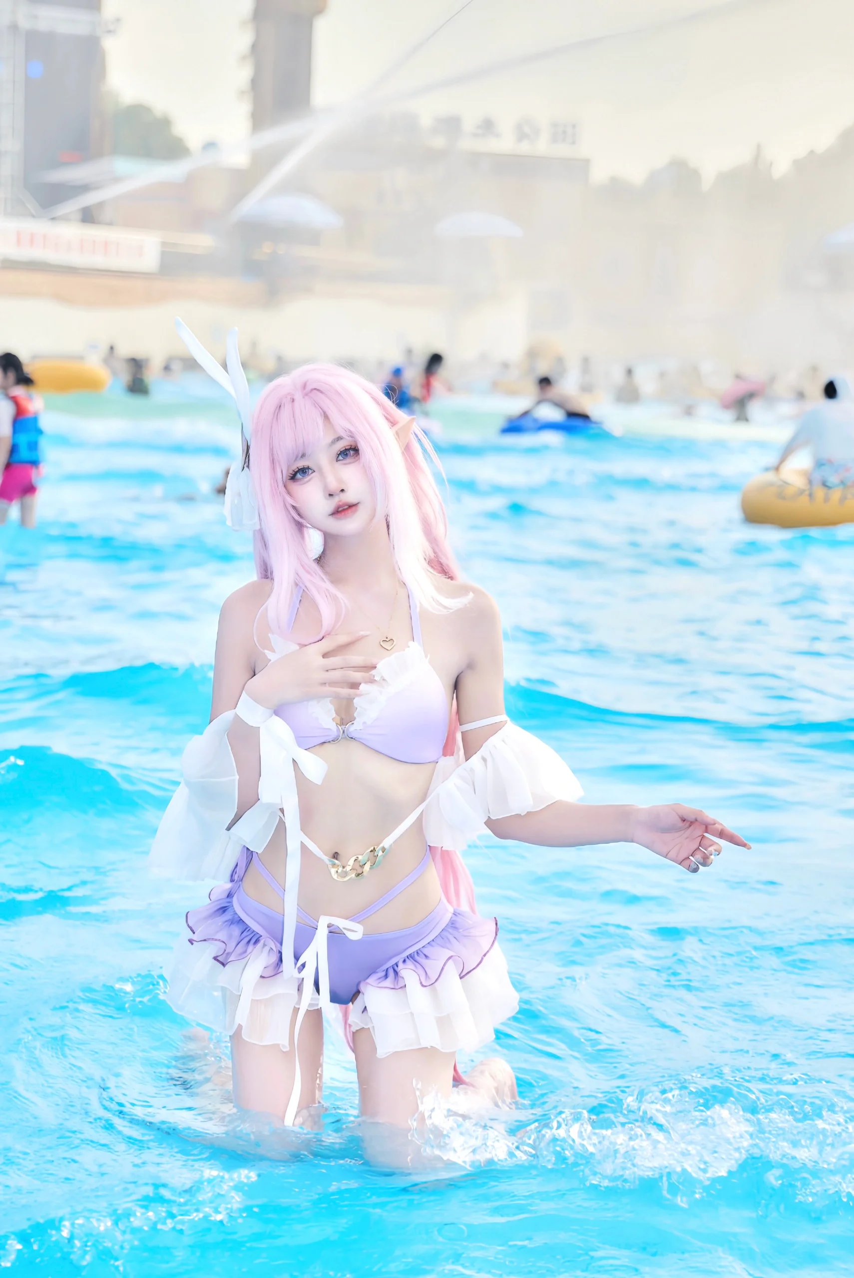 【爱莉希雅cos】夏天就该在水上乐园感受专属的清凉与快乐 - 第 1 张