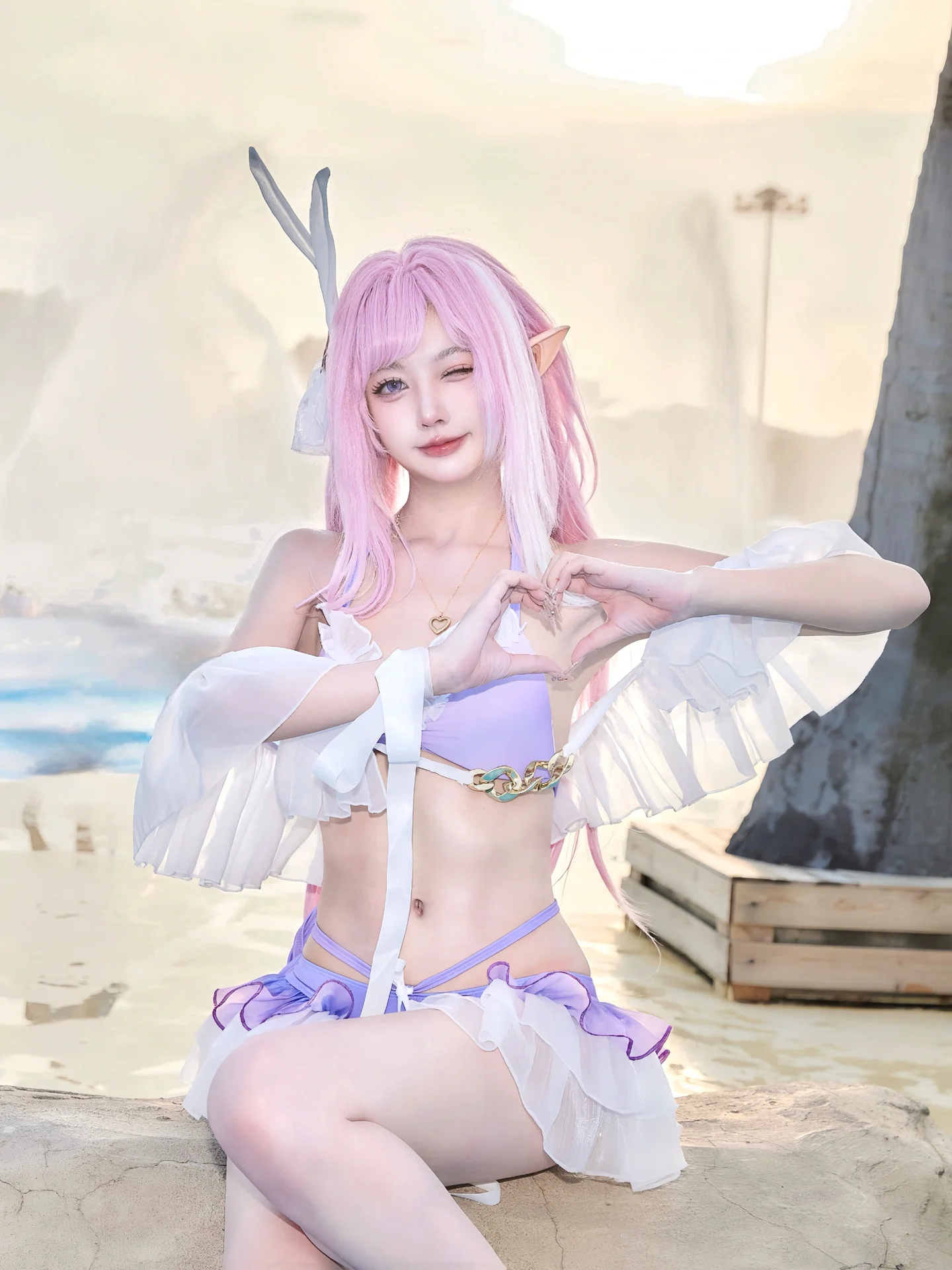 【爱莉希雅cos】夏天就该在水上乐园感受专属的清凉与快乐 - 第 3 张