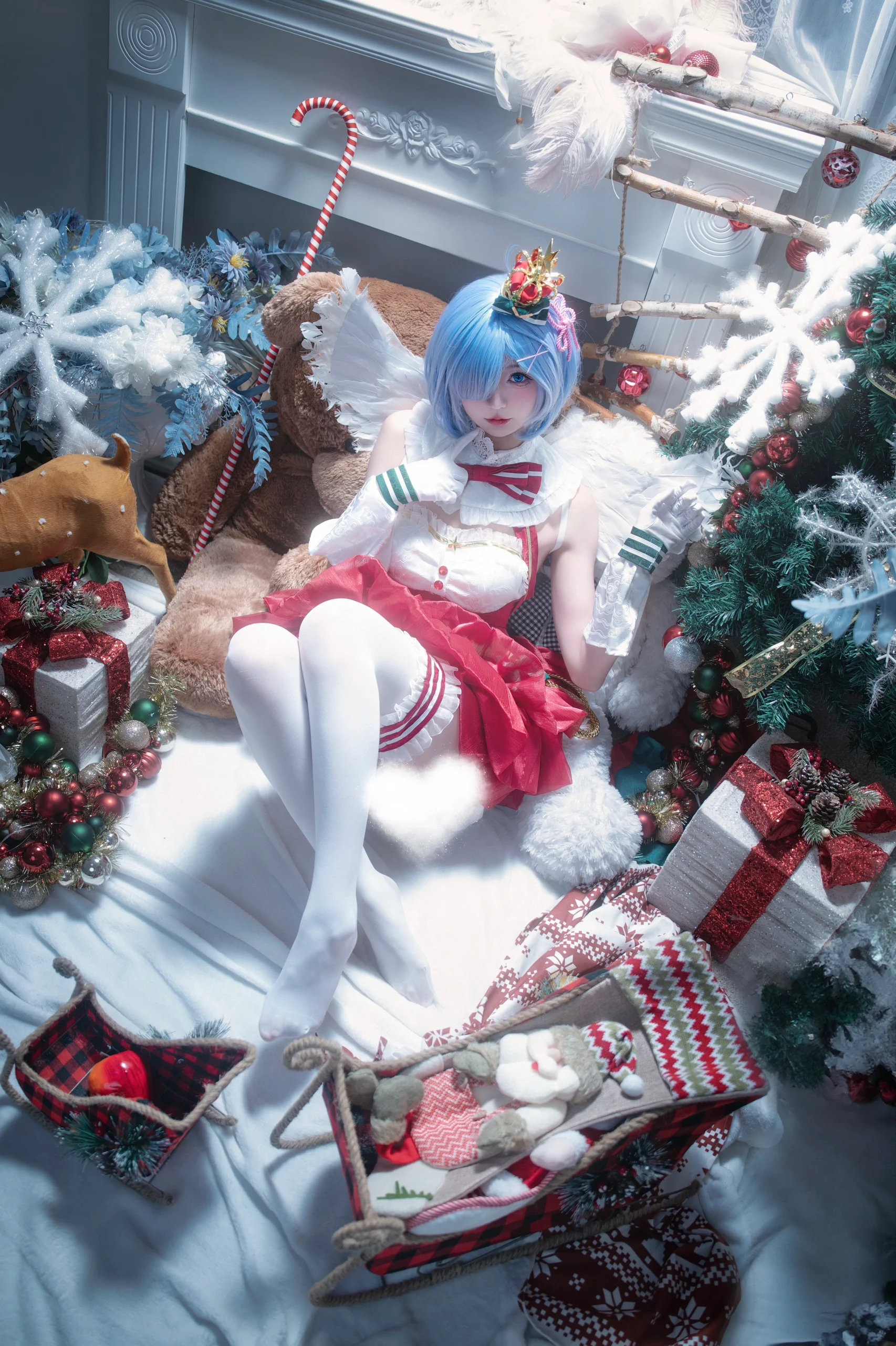 【蕾姆cos】從零開始的異世界，定格聖誕冰雪天使的獨特色調 - 第 2 張