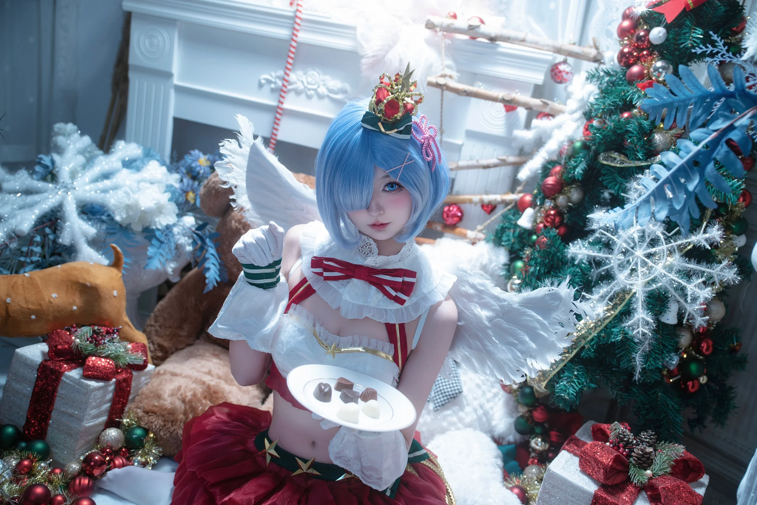 【蕾姆cos】從零開始的異世界，定格聖誕冰雪天使的獨特色調 - 第 3 張
