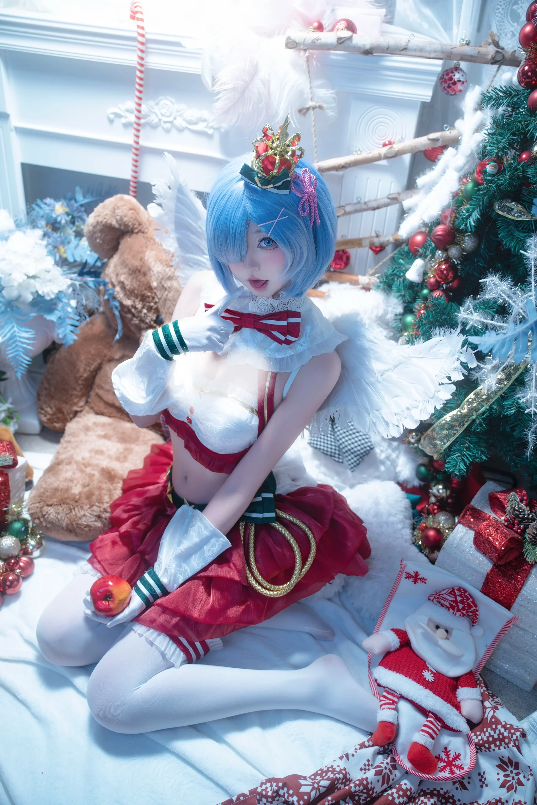 【蕾姆cos】從零開始的異世界，定格聖誕冰雪天使的獨特色調 - 第 7 張
