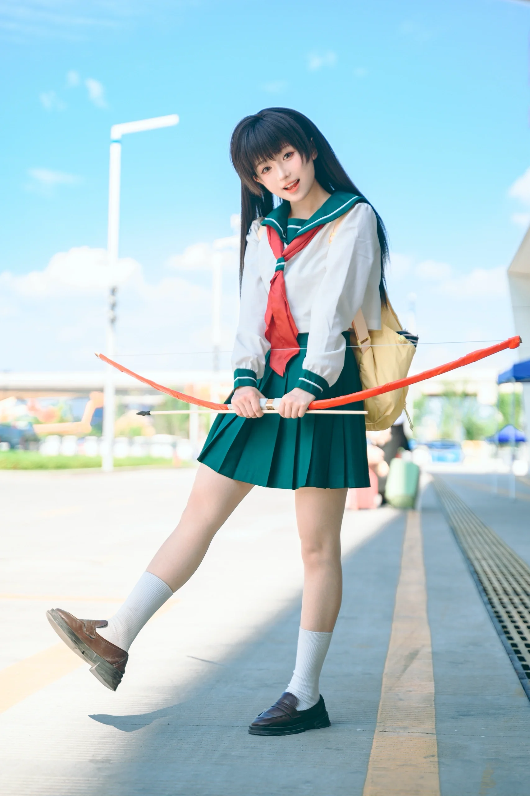 【戈薇cos】犬夜叉里的弓道少女，漫展现场活力全开 - 第 5 张