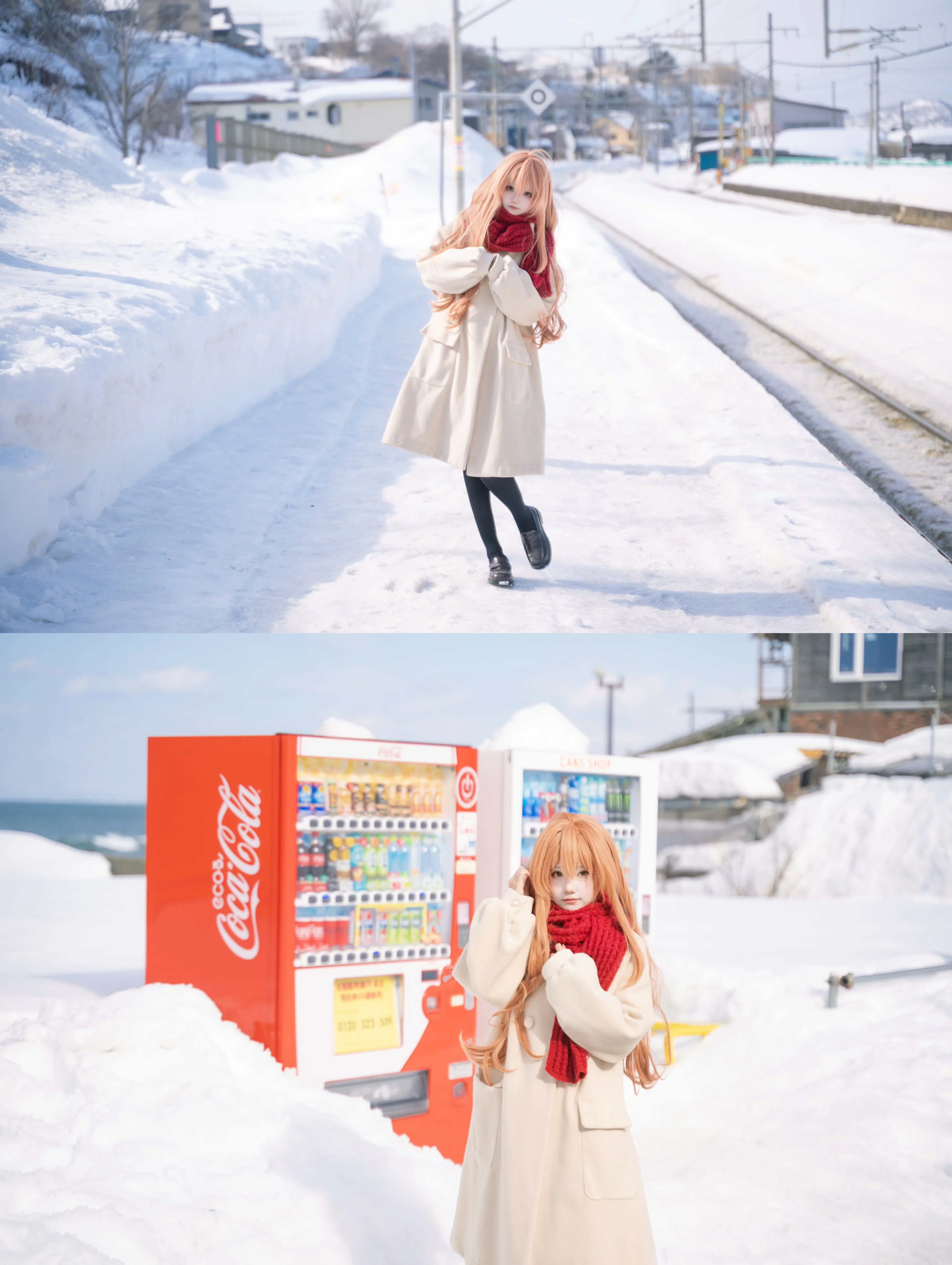 [Aisaka Taiga Cosplay] Toradora!'s Winter Station, the Palmtop Tiger in the Snow Country - Image 1