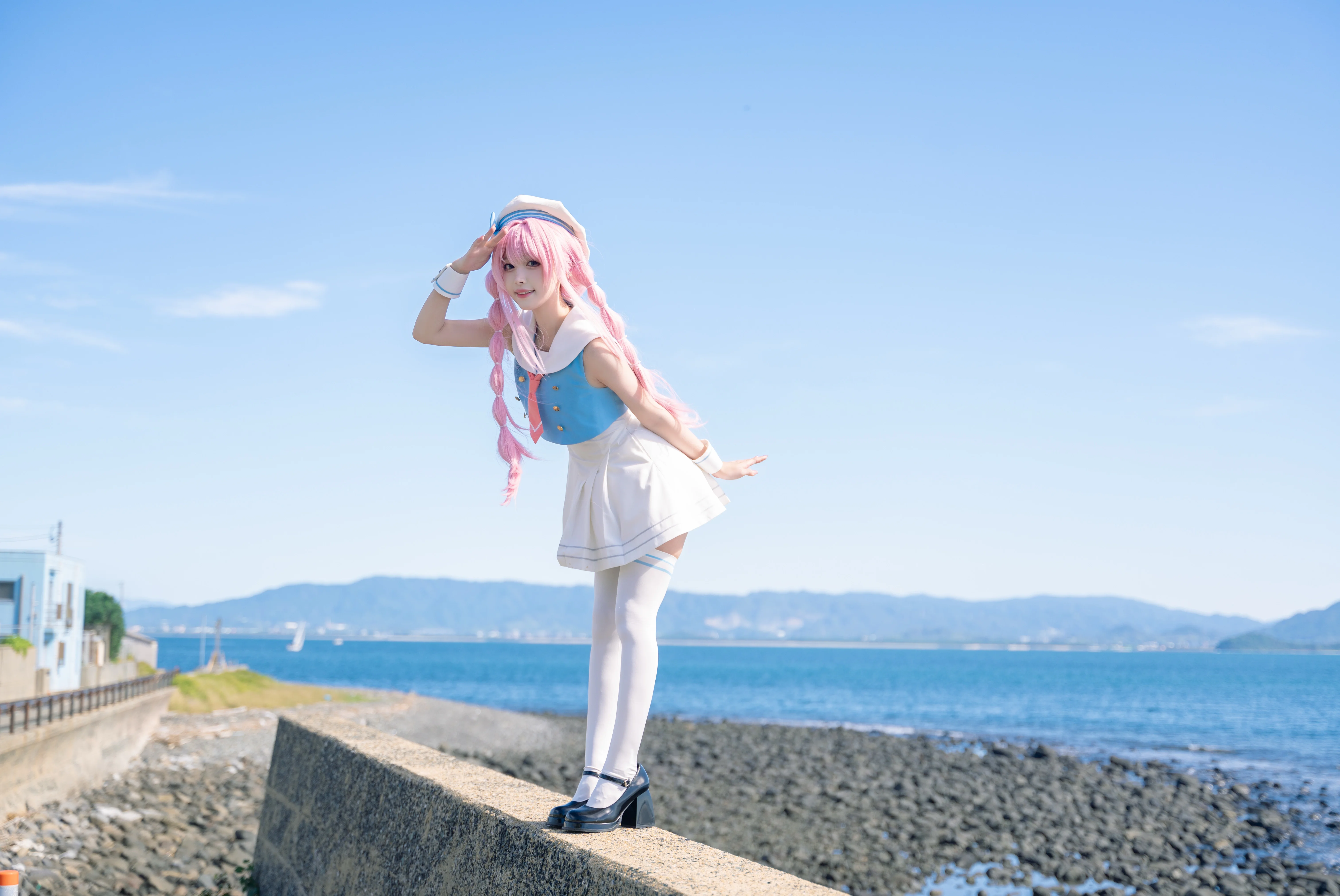 【千早爱音cos】海风吹拂下的水手服冒险，BanG Dream!外景记录