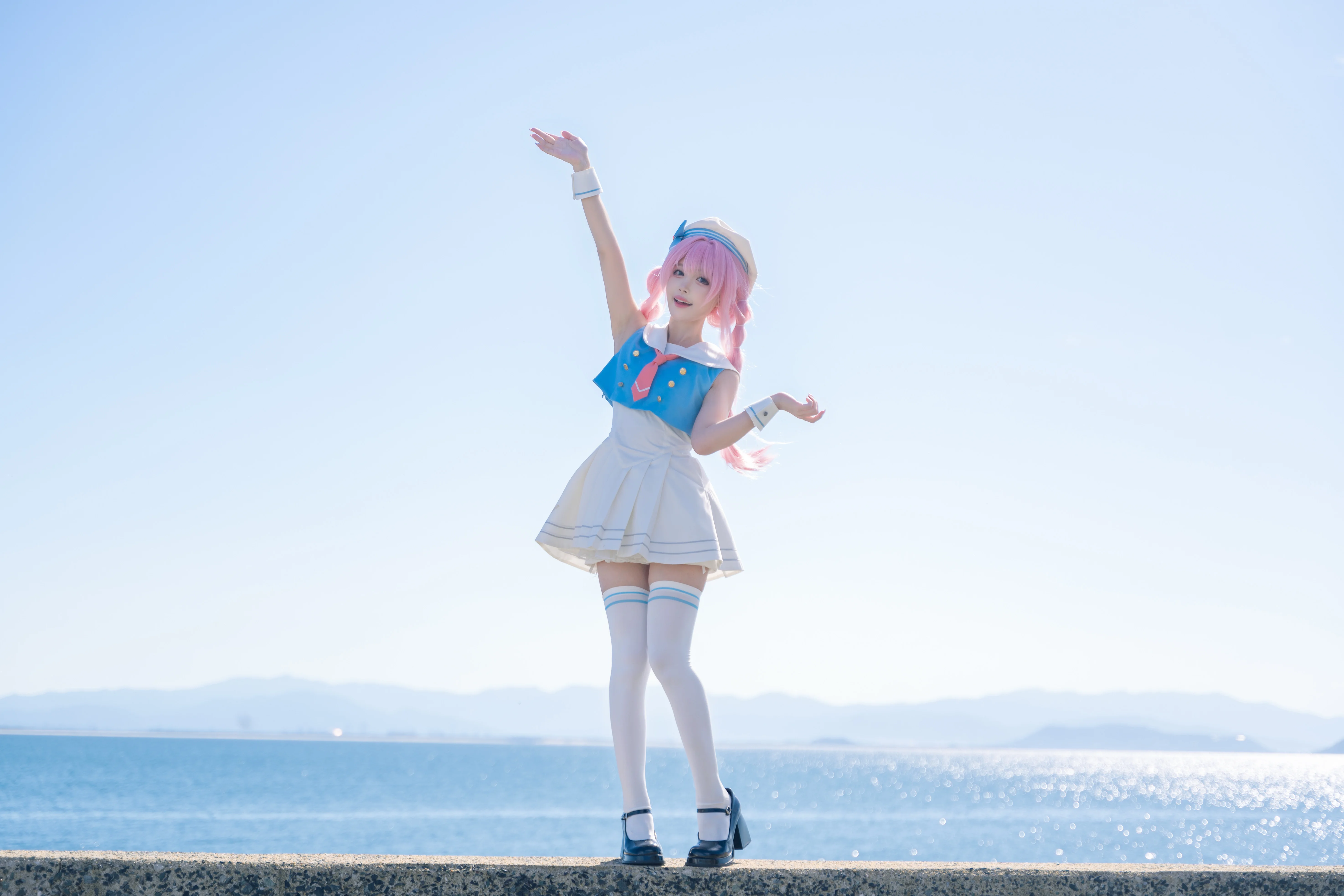 [Chihaya Anon Cosplay] Sailor Suit Adventure Brushed by the Sea Breeze: A BanG Dream! Location Shoot Log - Image 6