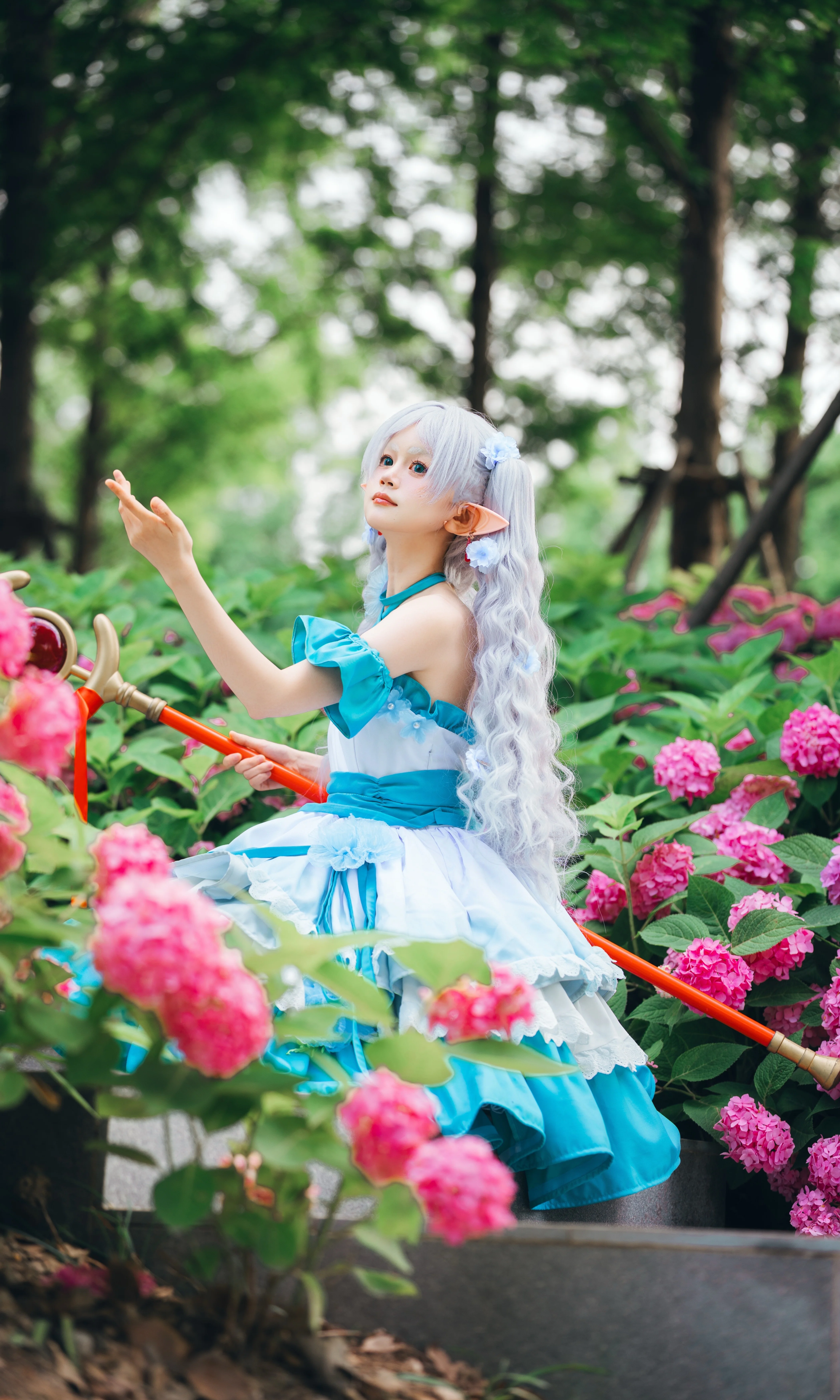【芙莉莲cos】无尽夏晴日，魔法杖与绣球花 - 第 3 张