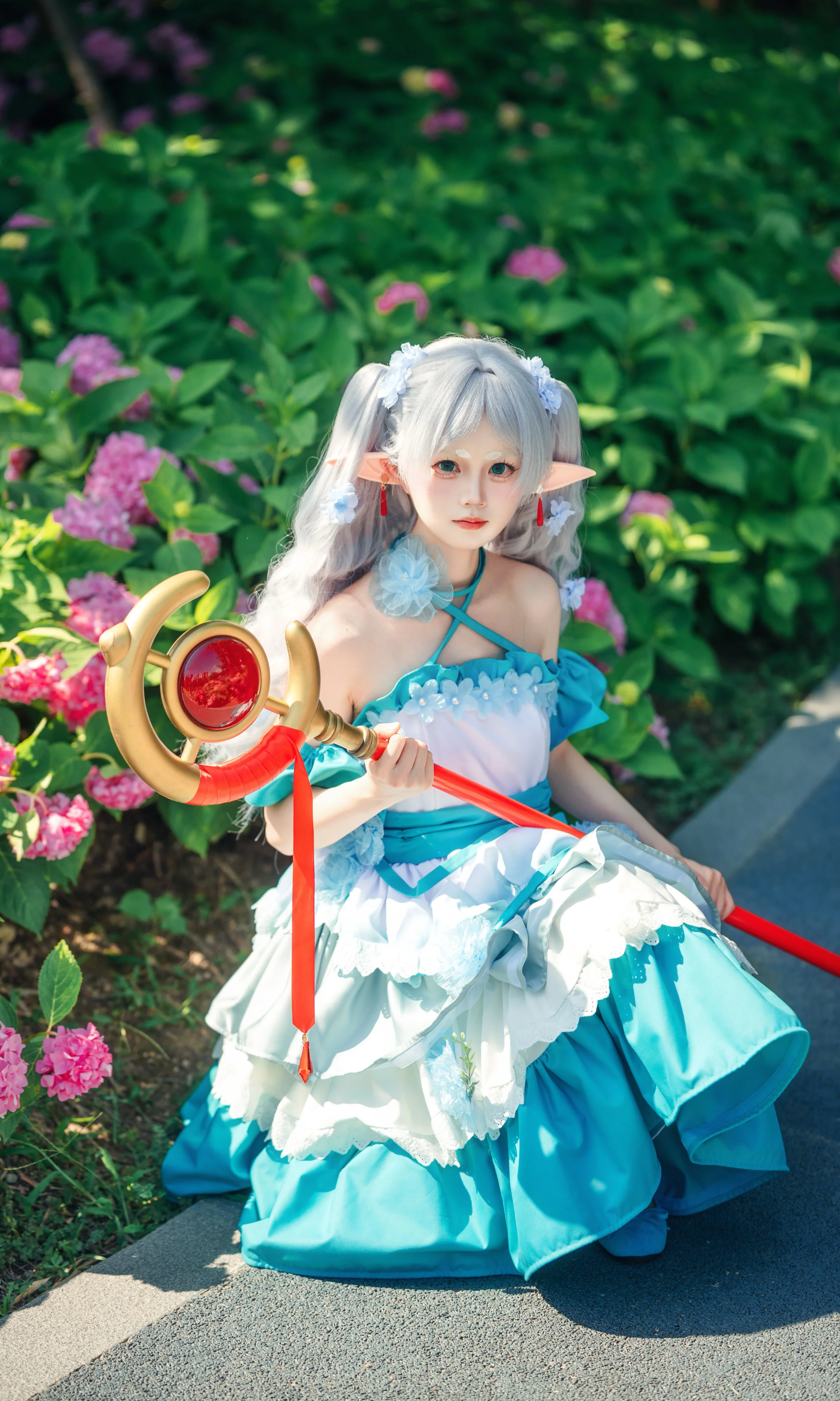 【芙莉莲cos】无尽夏晴日，魔法杖与绣球花 - 第 4 张