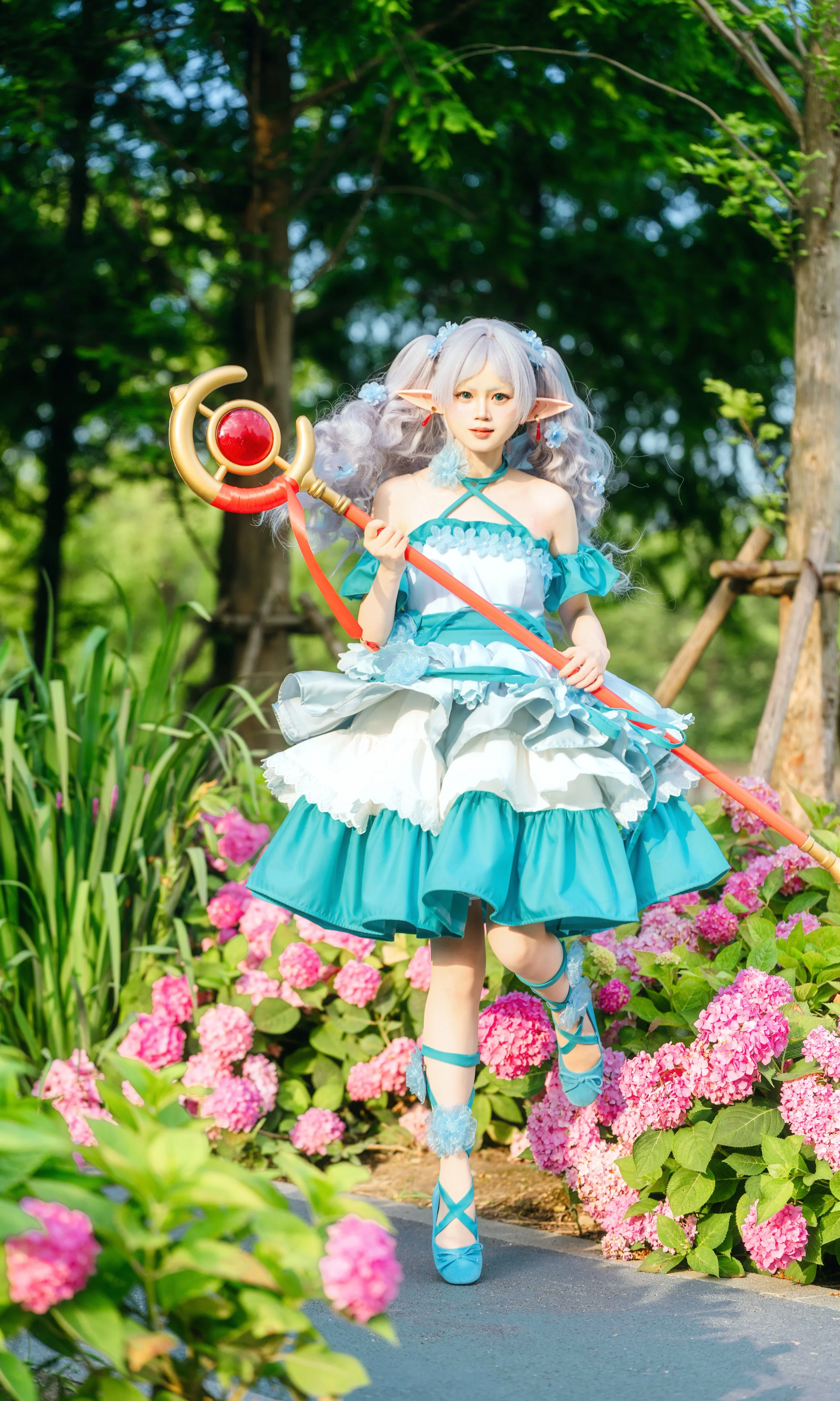 【芙莉莲cos】无尽夏晴日，魔法杖与绣球花 - 第 9 张
