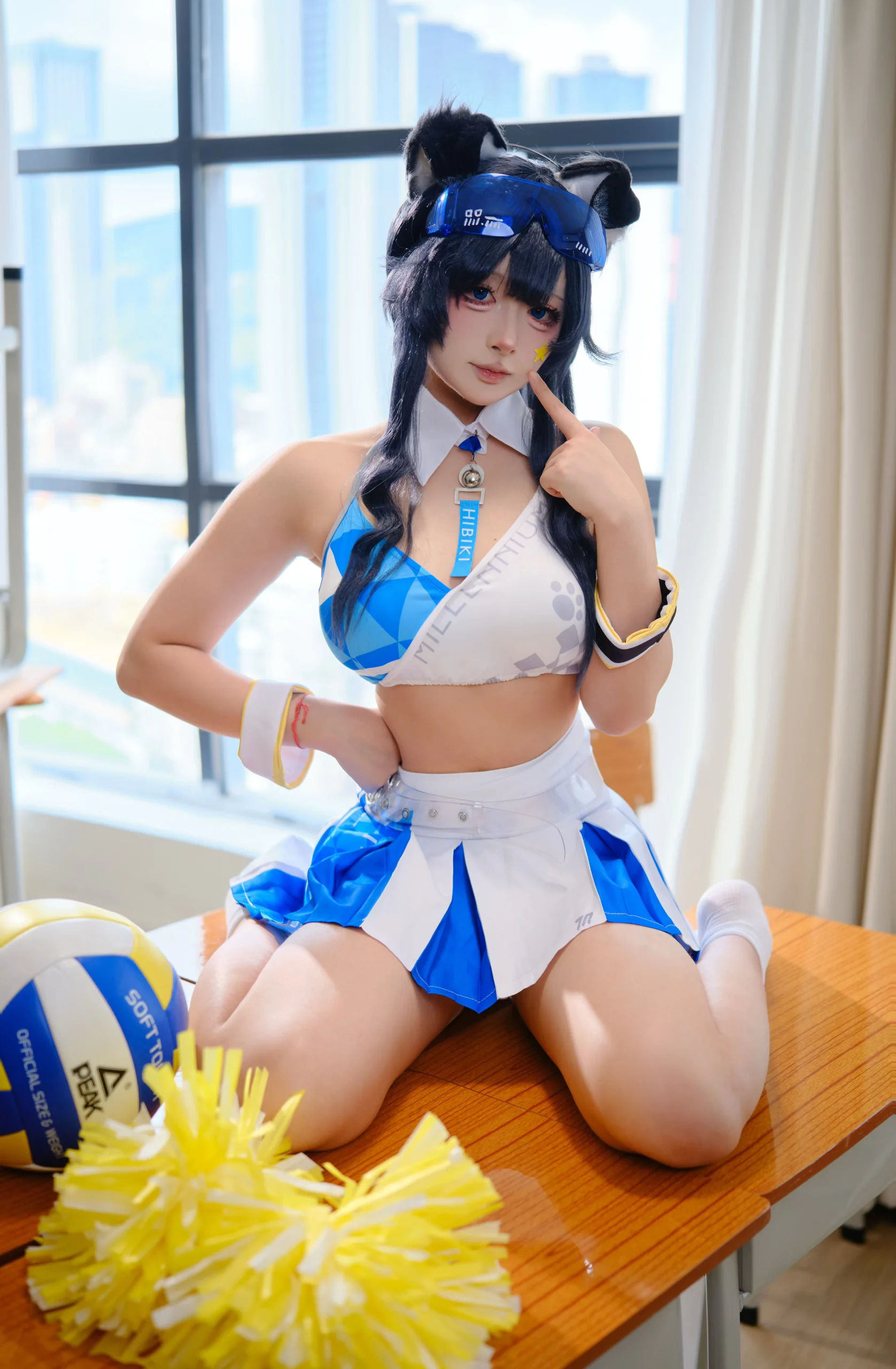 【猫冢响cos】蔚蓝档案，元气满满的啦啦队少女