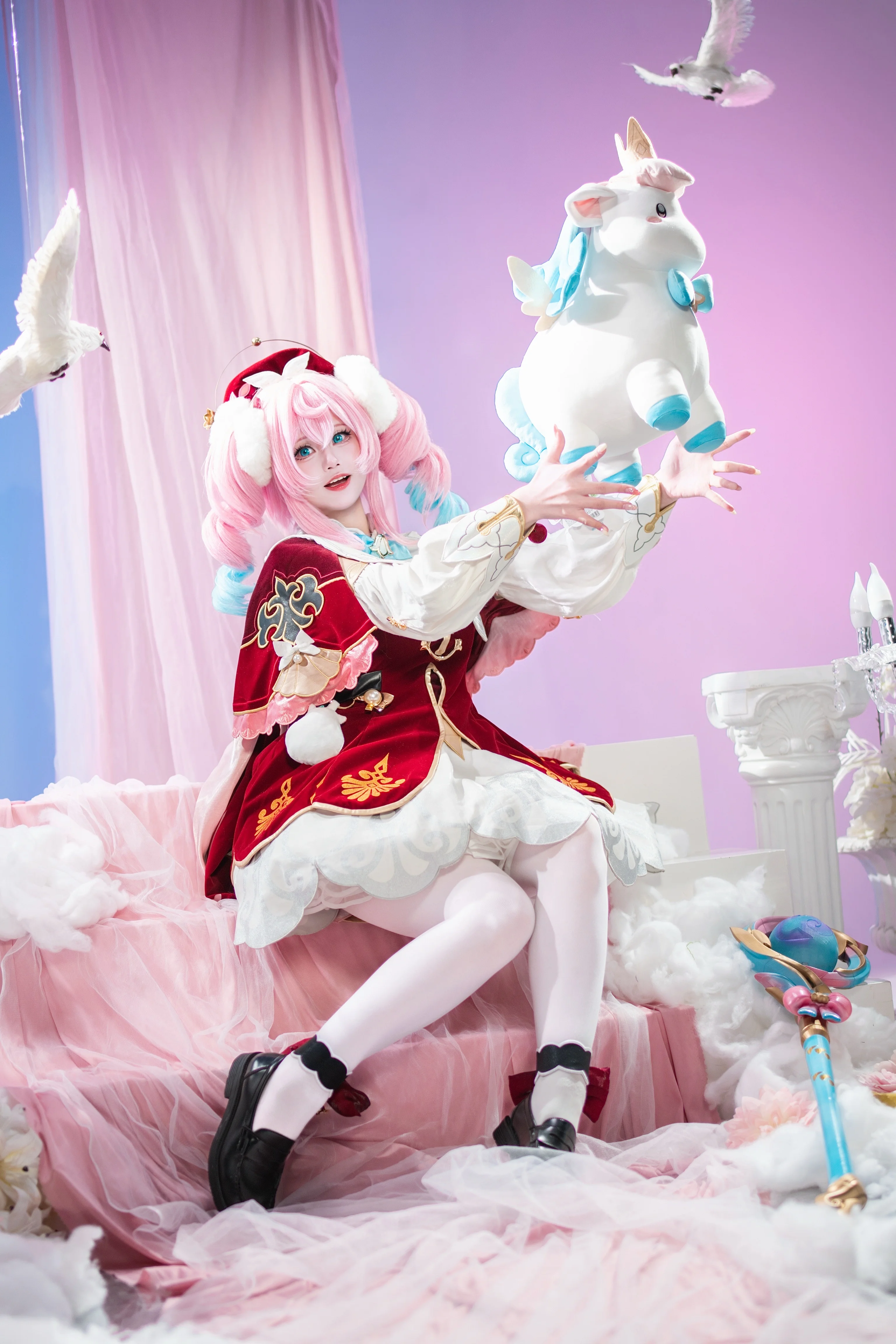 【风堇cos】崩坏星穹铁道的梦幻瞬间，与伊卡的欢乐互动 - 第 3 张