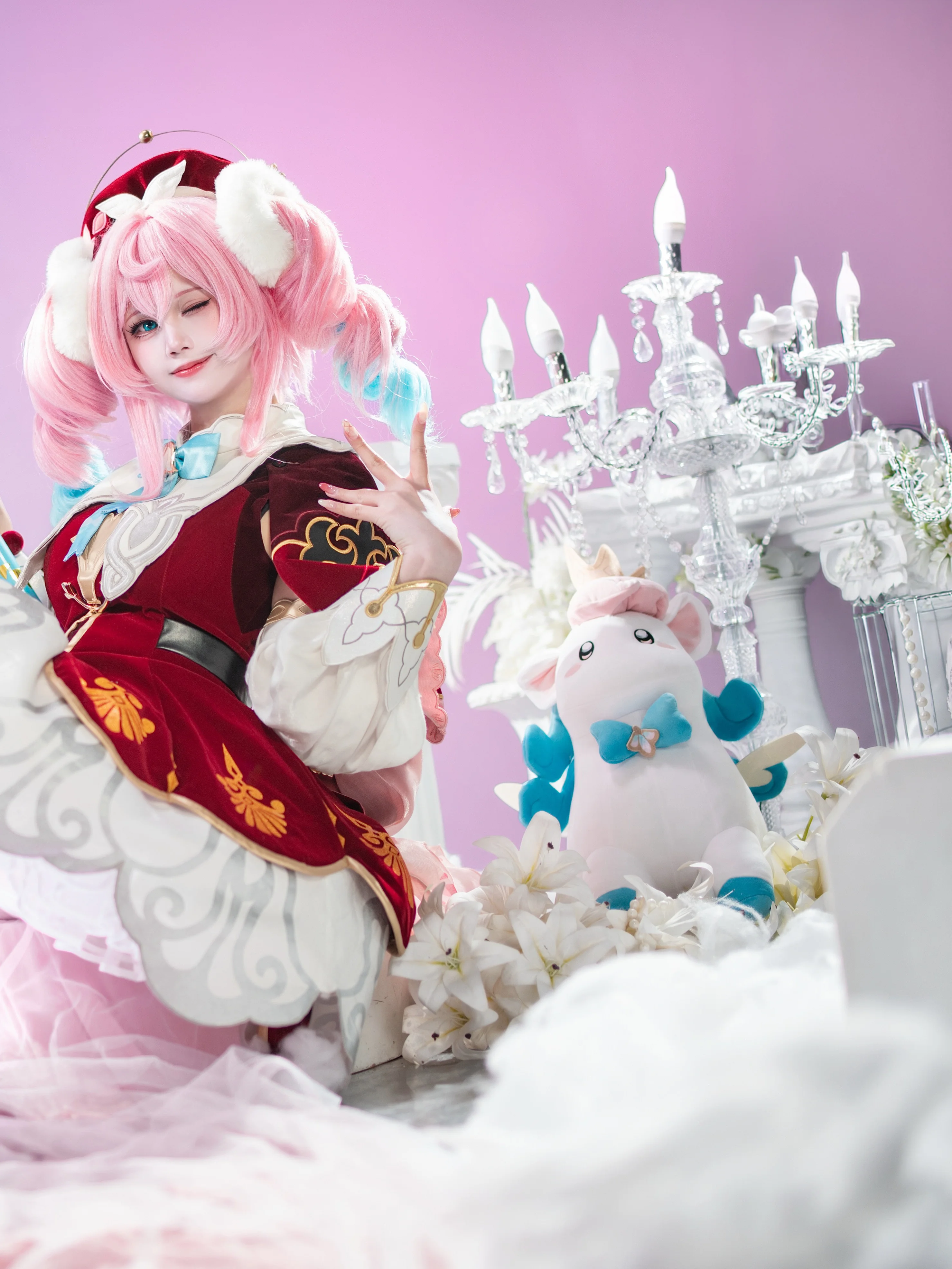 【风堇cos】崩坏星穹铁道里那只飞舞的粉发魔法少女 - 第 2 张
