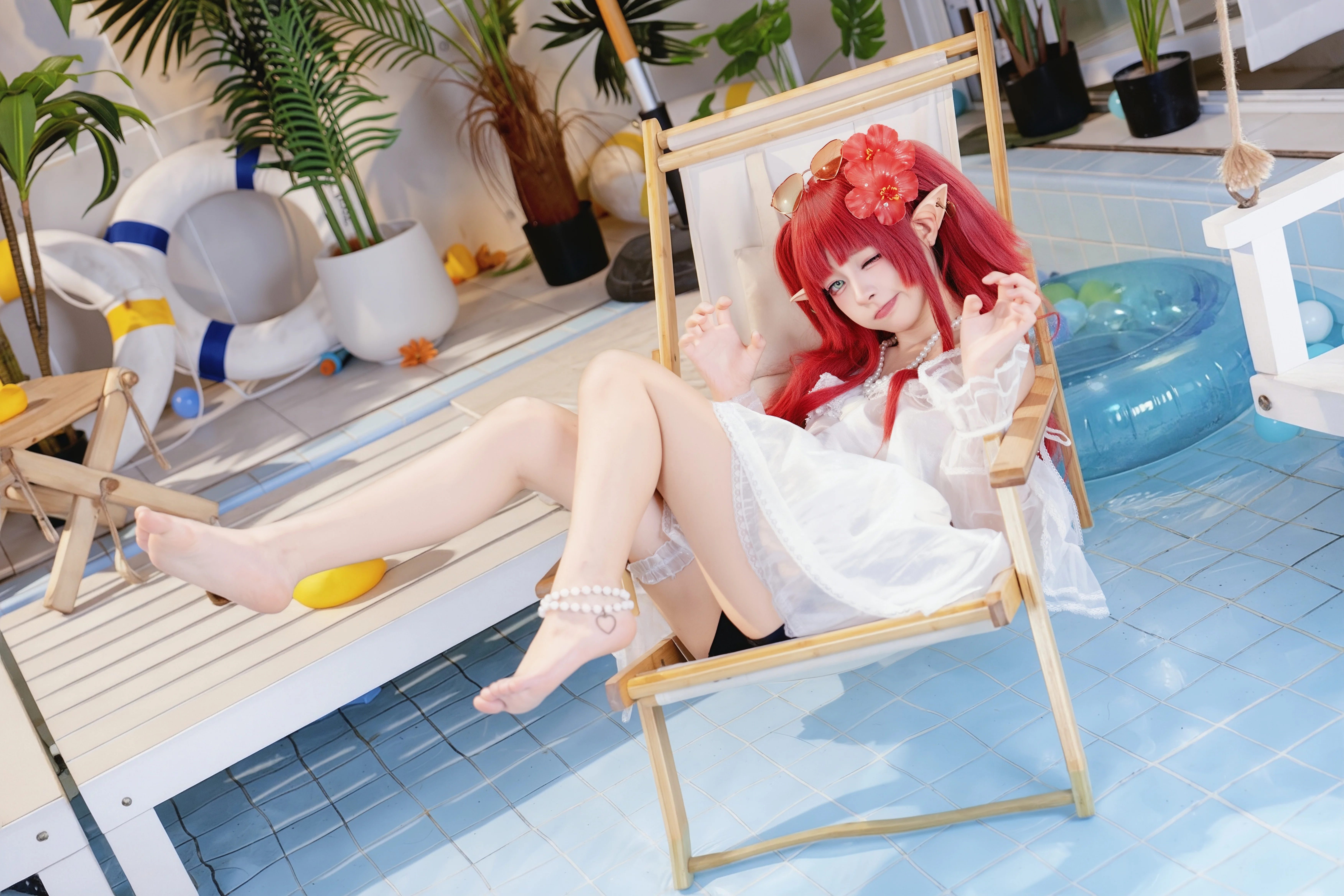 【桃金娘cos】博士，来泳池边打水仗吧 - 第 5 张