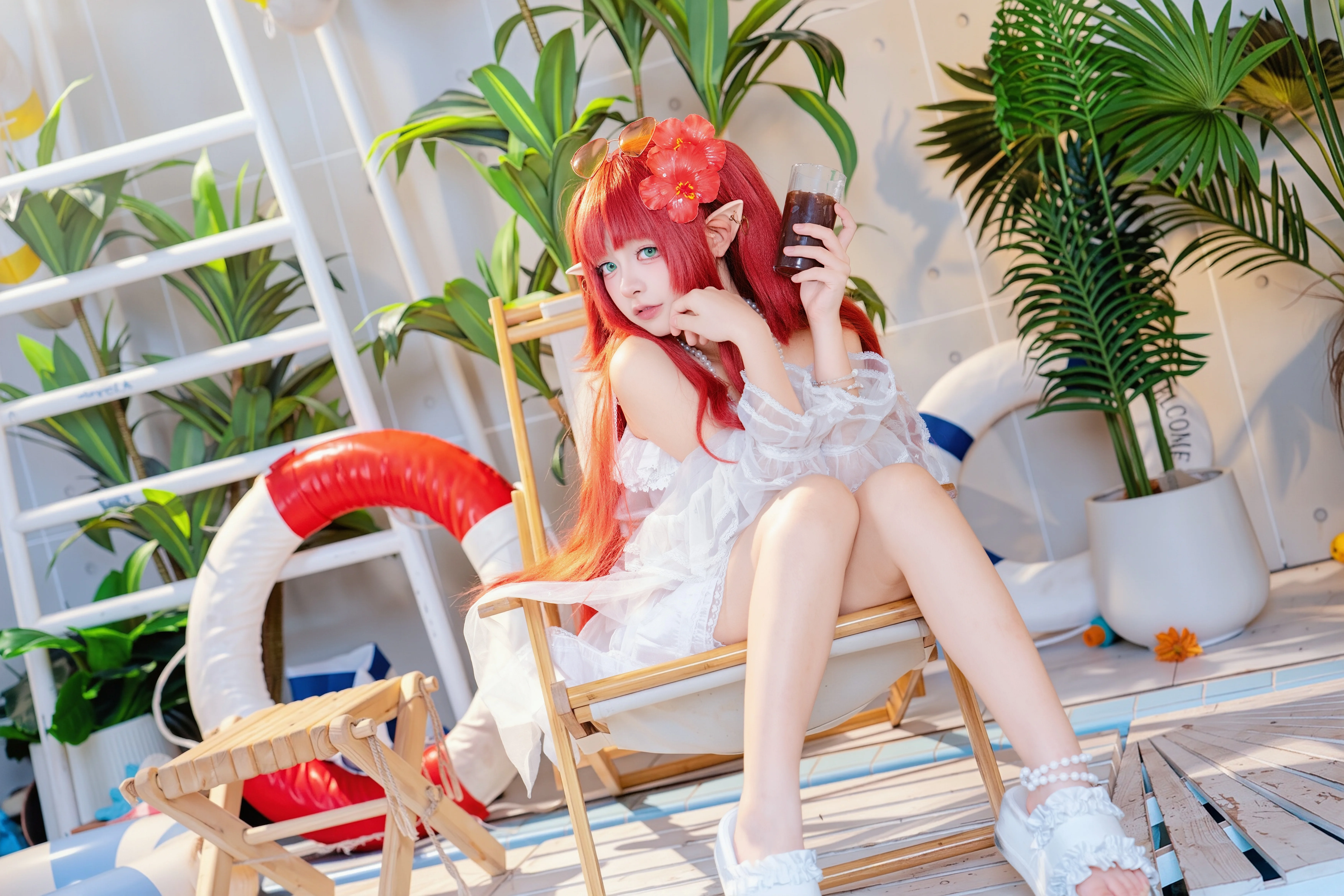 【桃金娘cos】博士，来泳池边打水仗吧 - 第 7 张