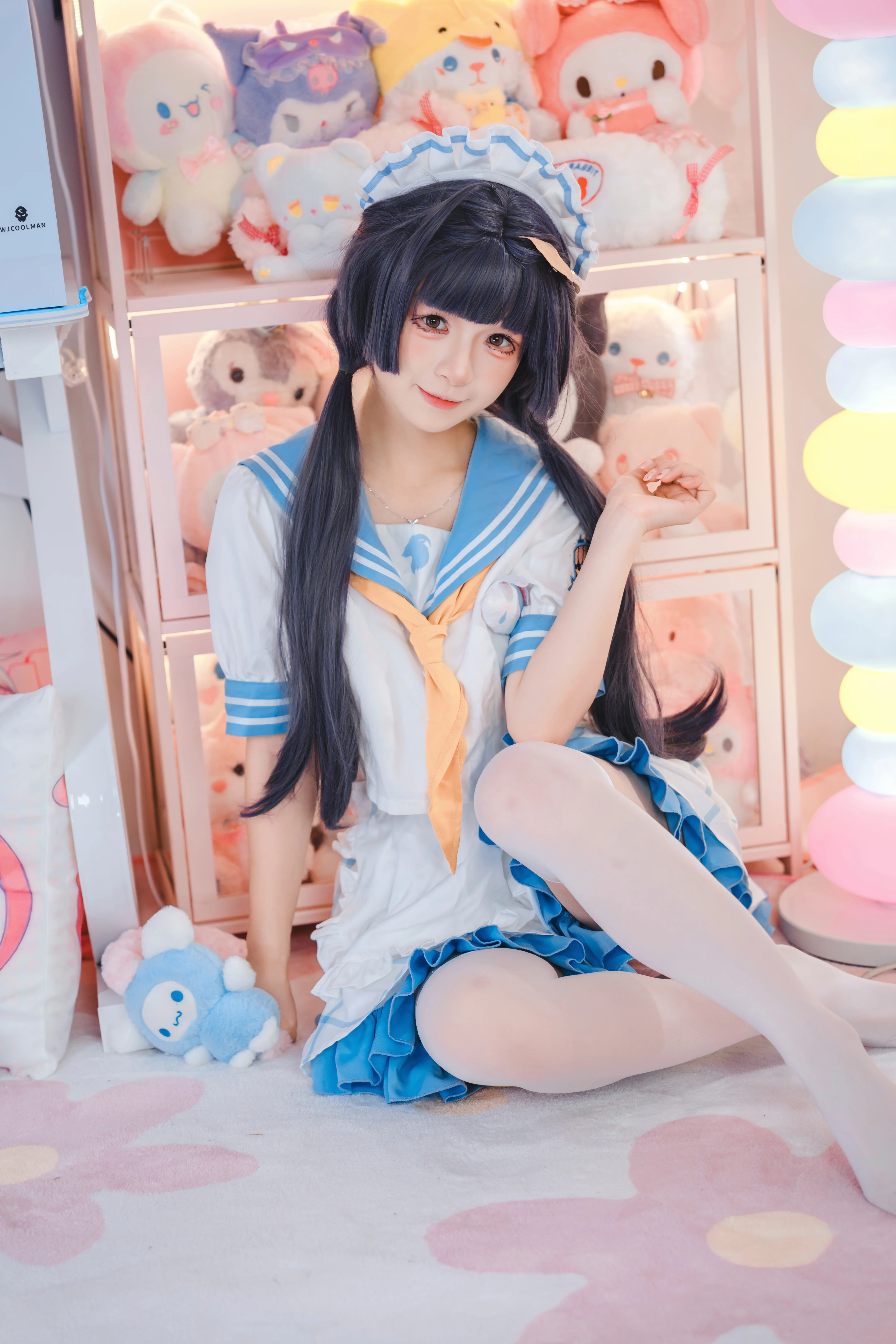 蔚蓝档案霞泽美游cos，沉浸在电竞房的二次元少女 - 第 2 张