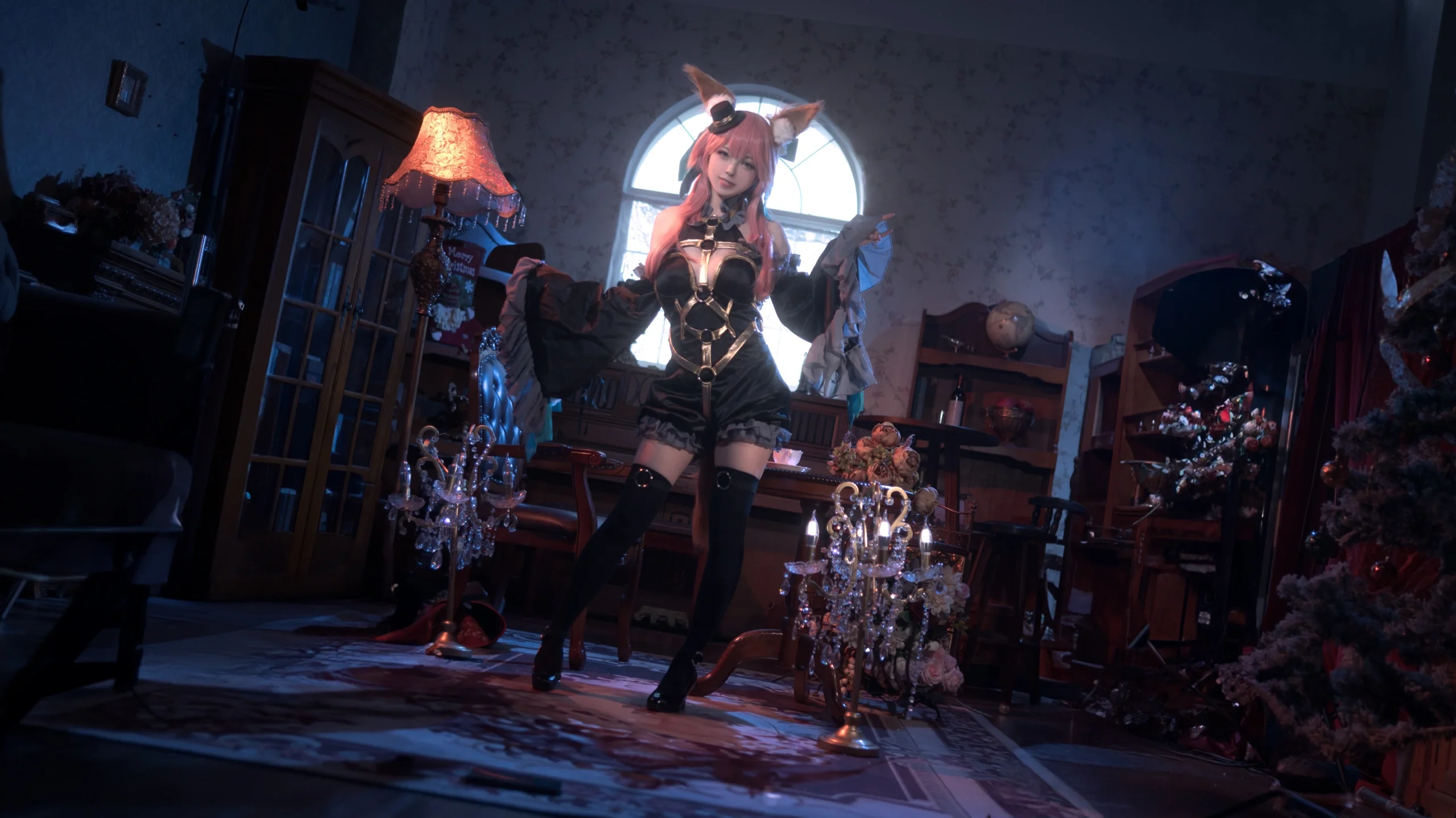 【玉藻前cos】Fate里的暗黑狐姬，复古室内氛围感正片 - 第 9 张