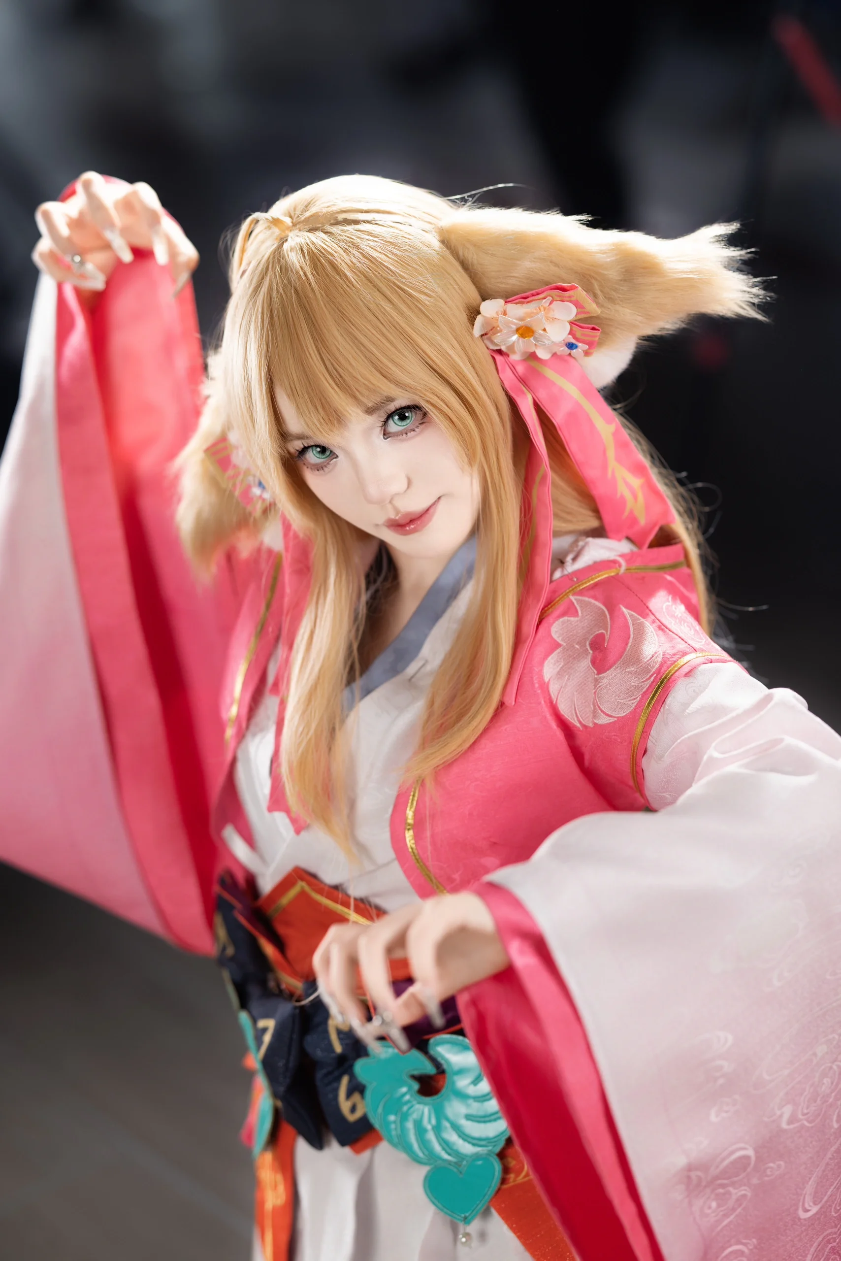 【少司緣cos】王者榮耀水遊城場照，紫傘與粉色和風的邂逅 - 第 1 張