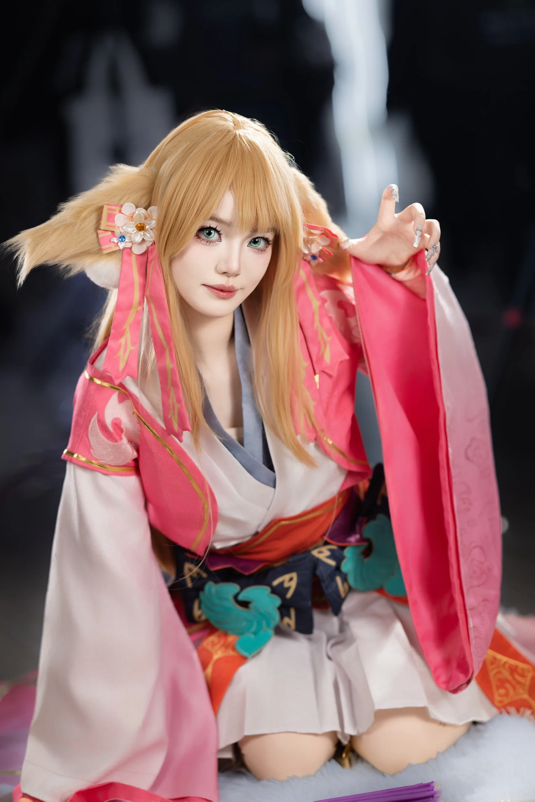 【少司緣cos】王者榮耀水遊城場照，紫傘與粉色和風的邂逅 - 第 5 張