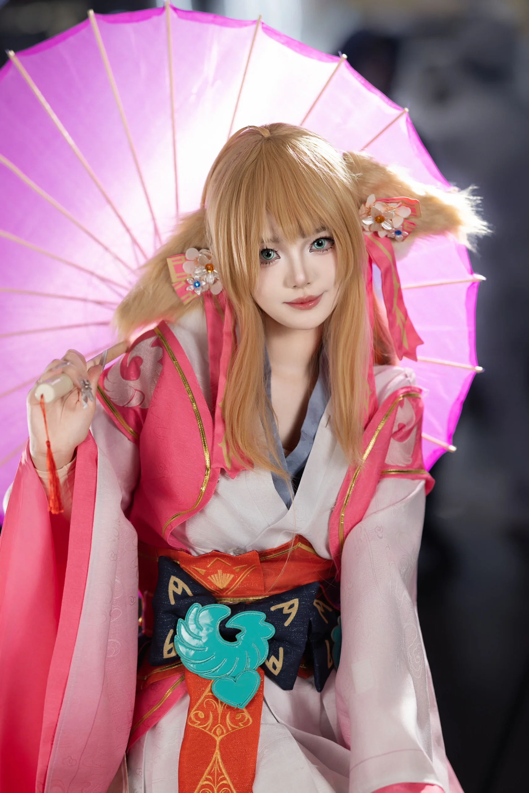【少司緣cos】王者榮耀水遊城場照，紫傘與粉色和風的邂逅 - 第 6 張