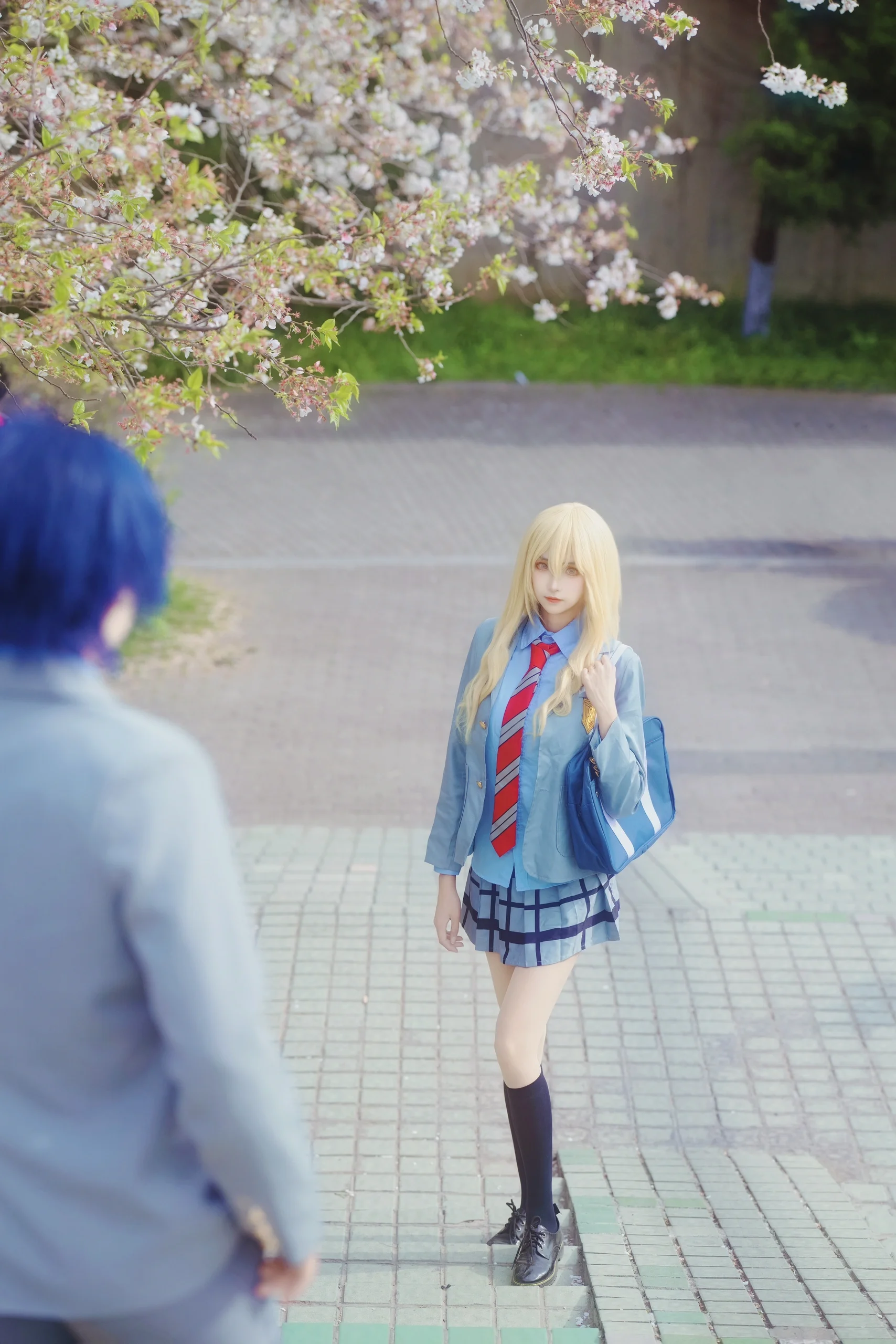 【宮園かをりコスプレ】四月は君の嘘、春の桜色の中での再現記録 - 1 枚目