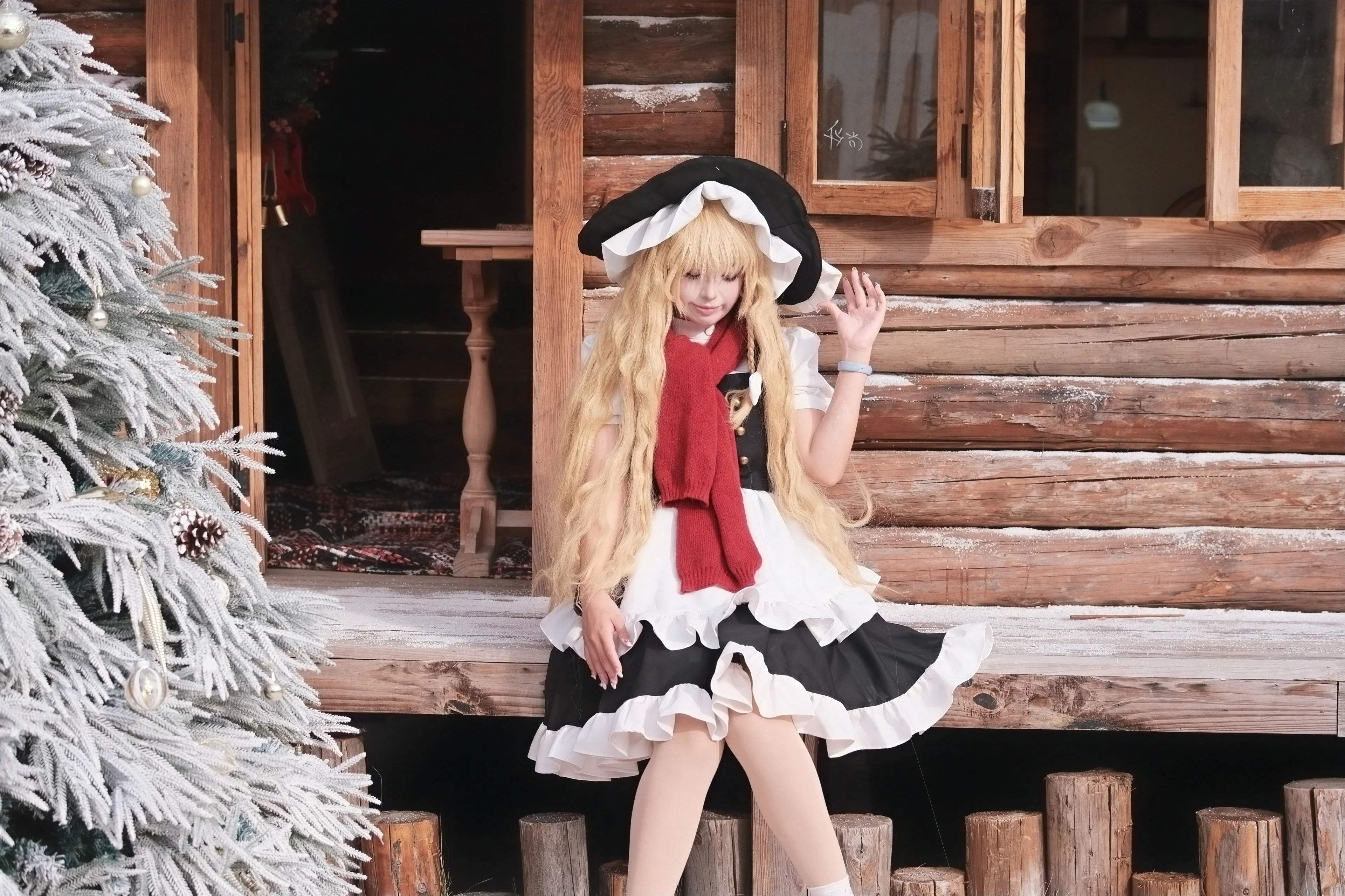 【雾雨魔理沙cos】南方的魔法使，在广州雪景里的冬日暖阳 - 第 4 张
