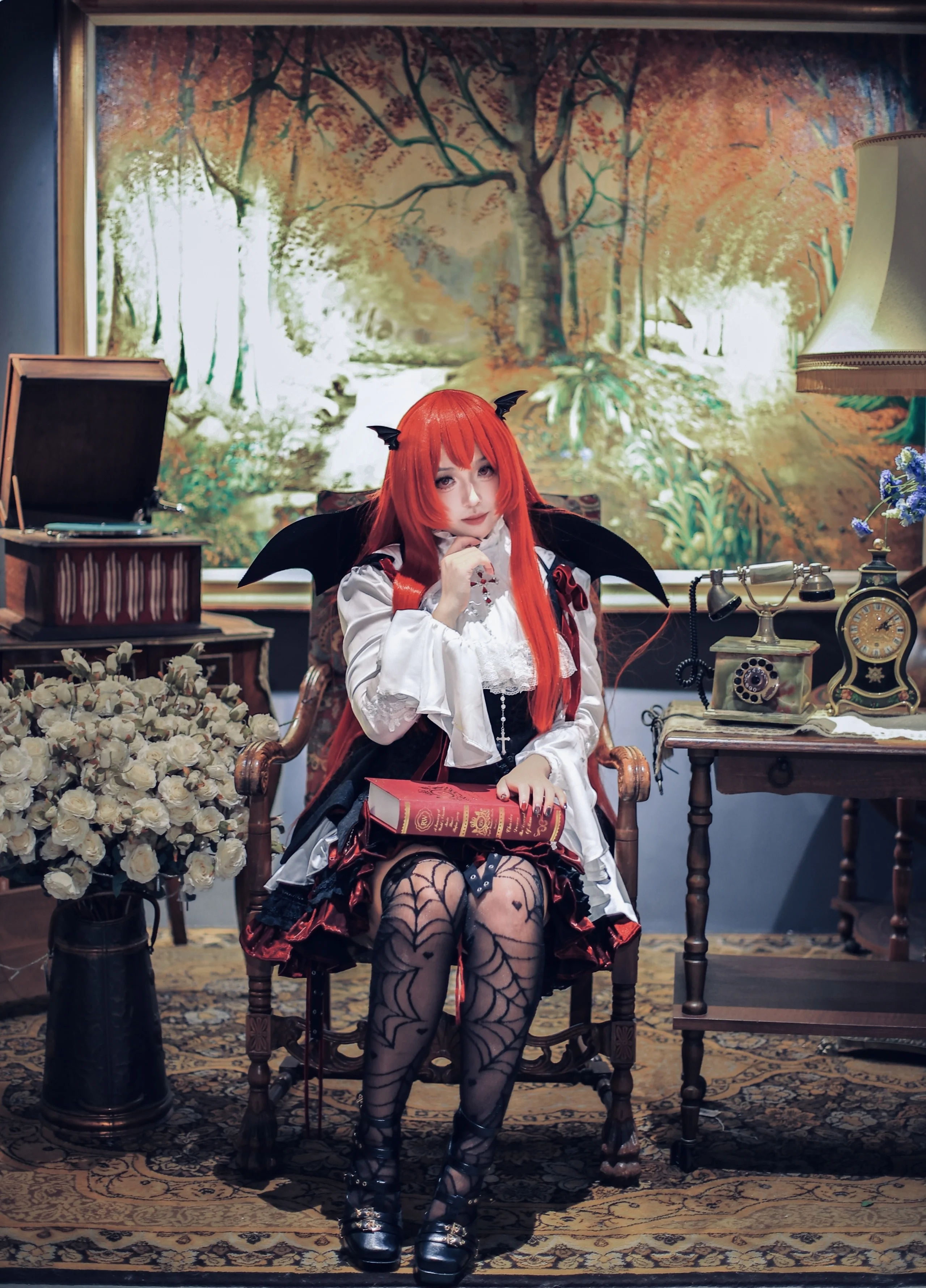 【东方Project小恶魔cos】无名的恶魔，书卷里的复古幻境 - 第 1 张