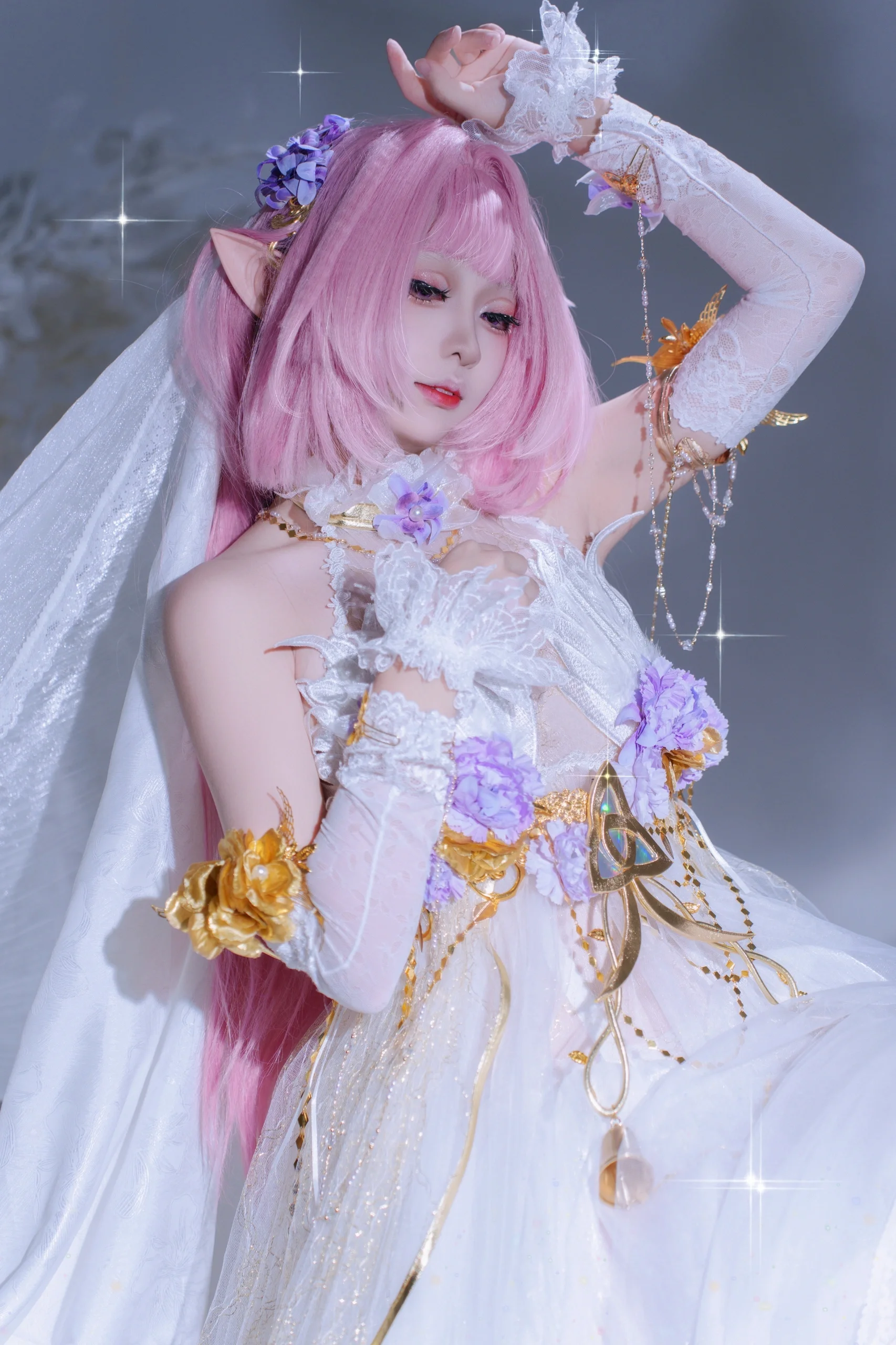 【爱莉希雅cos】崩坏3花嫁精灵的生日献礼 - 第 1 张
