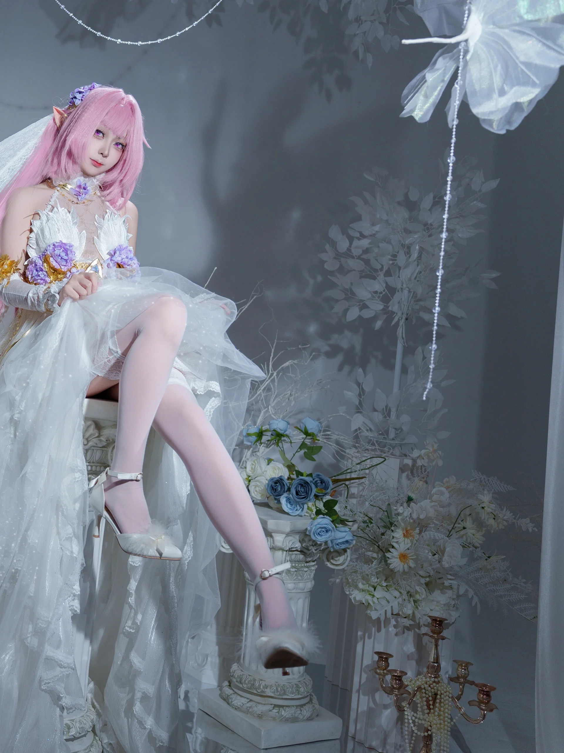 【爱莉希雅cos】崩坏3花嫁精灵的生日献礼