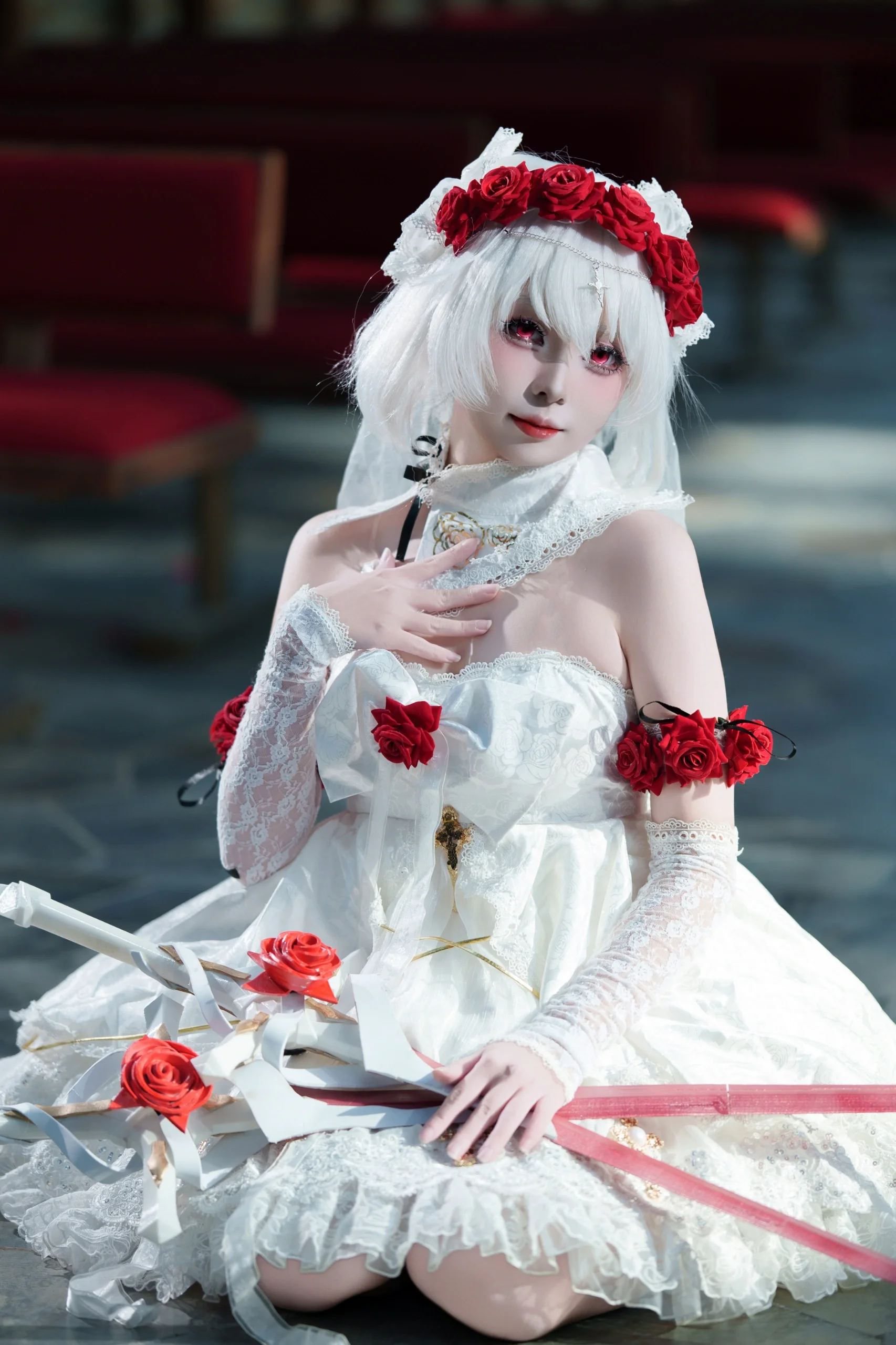 【德丽莎cos】崩坏3，小月下的红白等待 - 第 1 张
