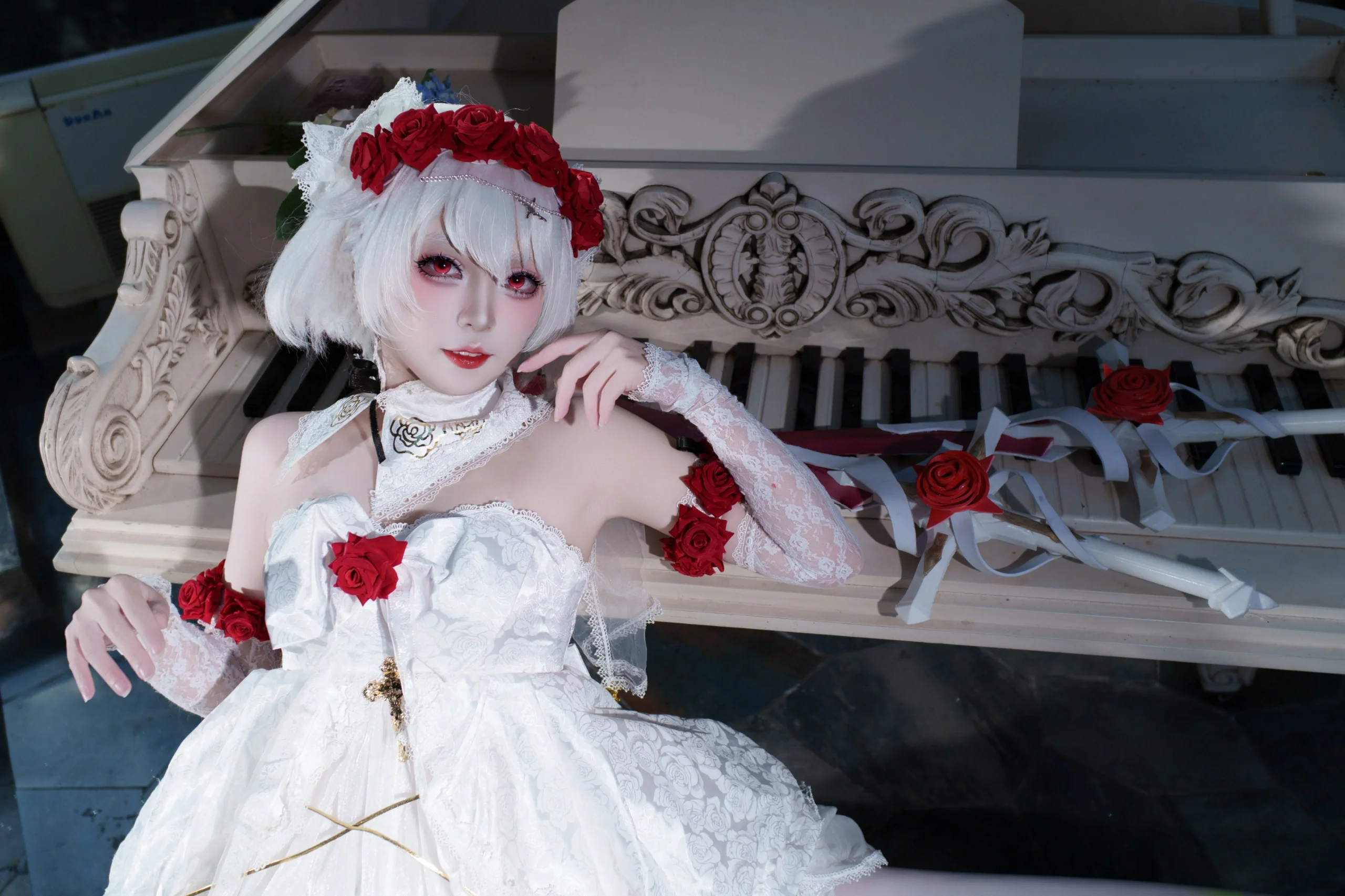 【德丽莎cos】崩坏3，小月下的红白等待 - 第 4 张