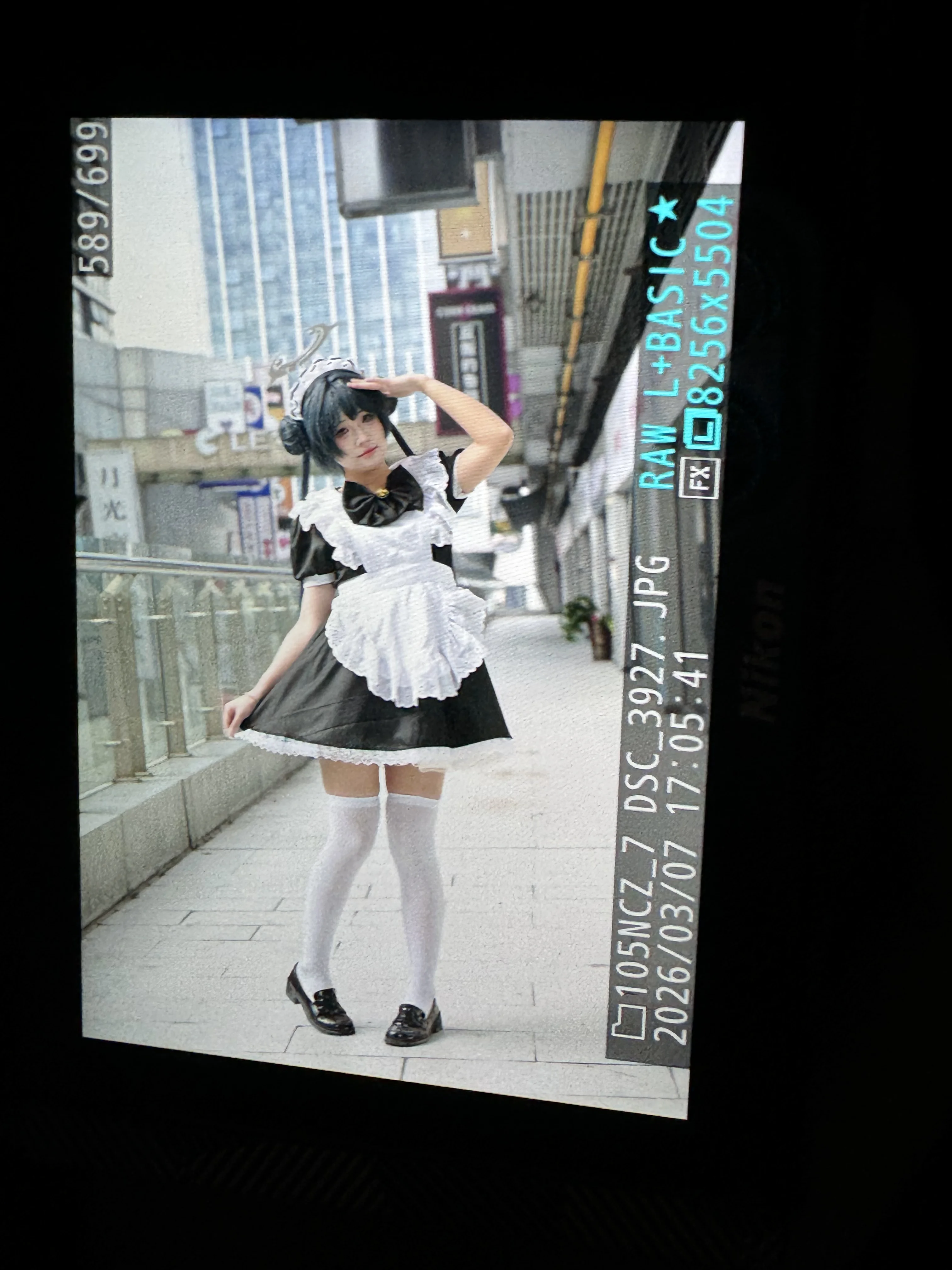 【妃咲cos】蔚蓝档案，一番街里的女仆瞬间 - 第 4 张