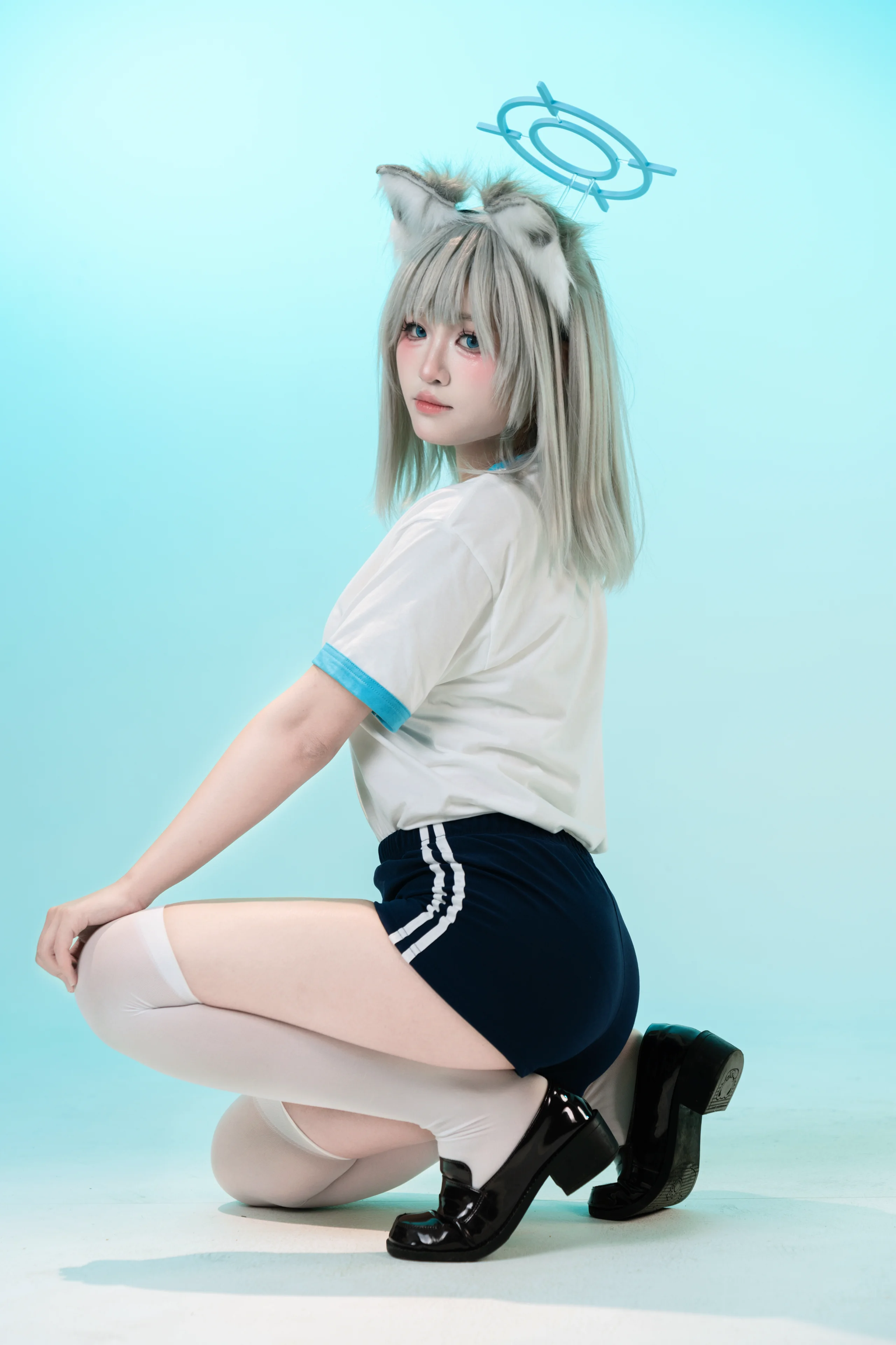 【砂狼白子cos】阳光下的体操服少女
