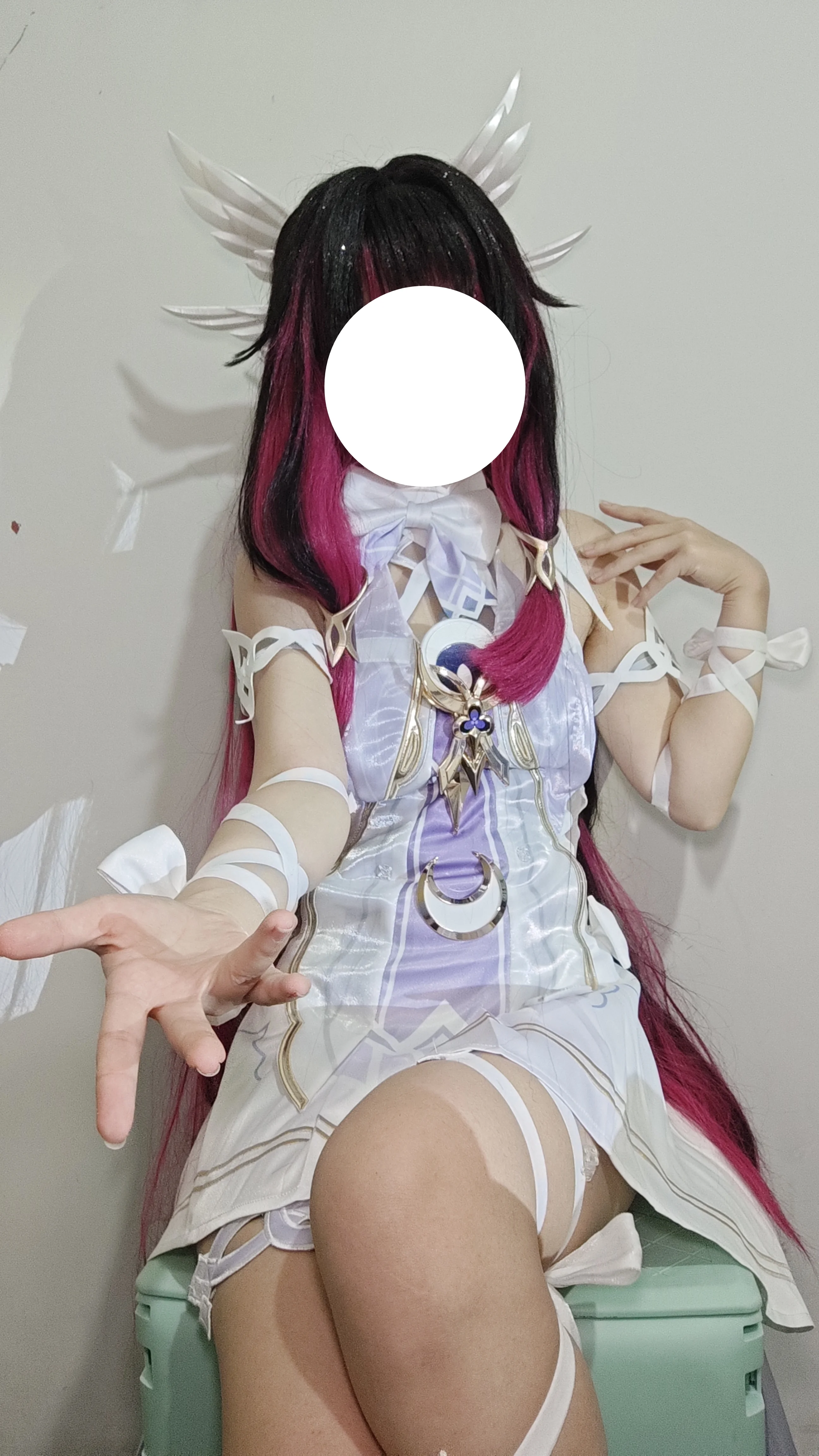 哥倫比婭cos 原神 白色小鴿子的仙女試衣實錄 - 第 1 張