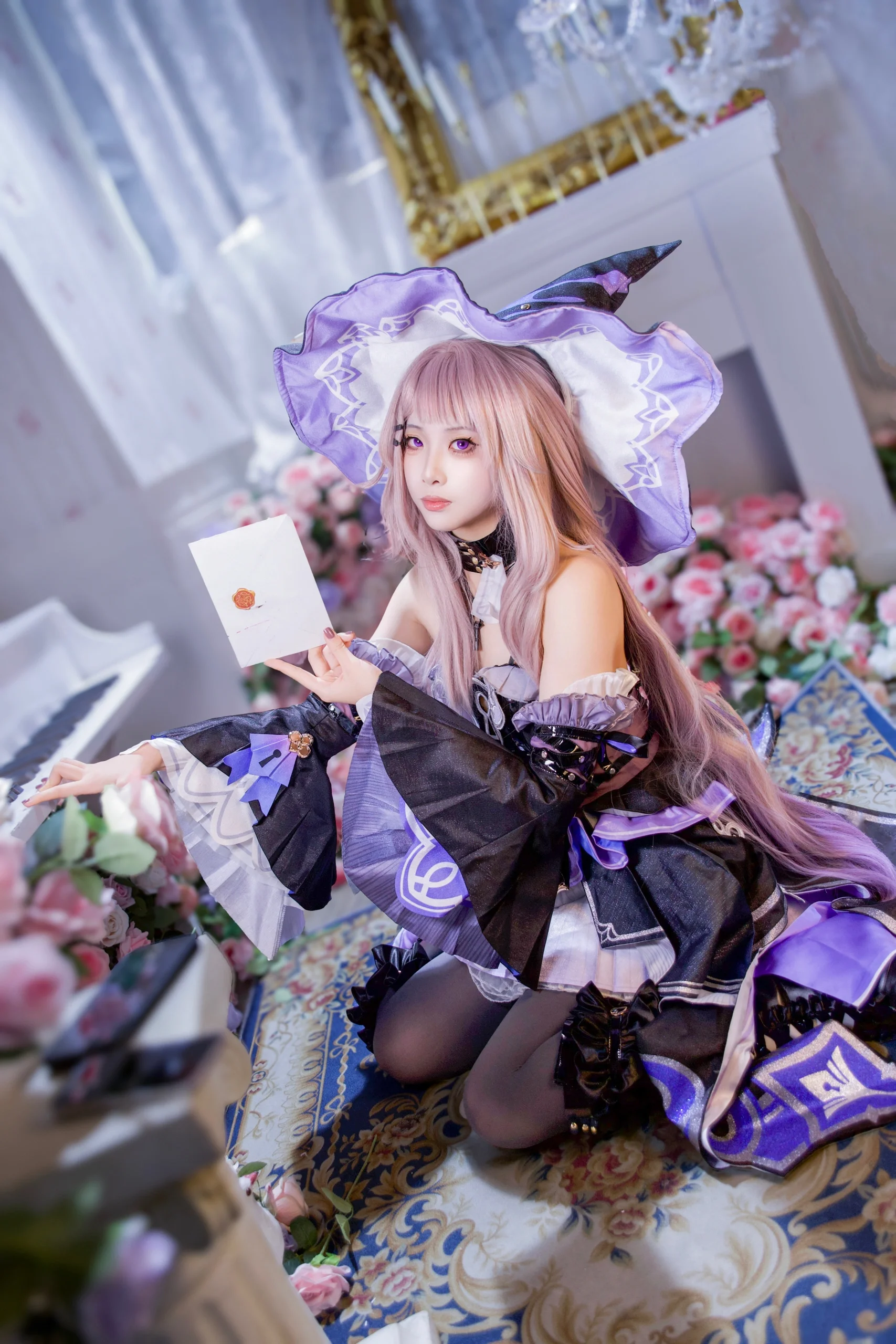 【大黑塔cos】崩坏星穹铁道，紫色魔女的哥特正片 - 第 4 张