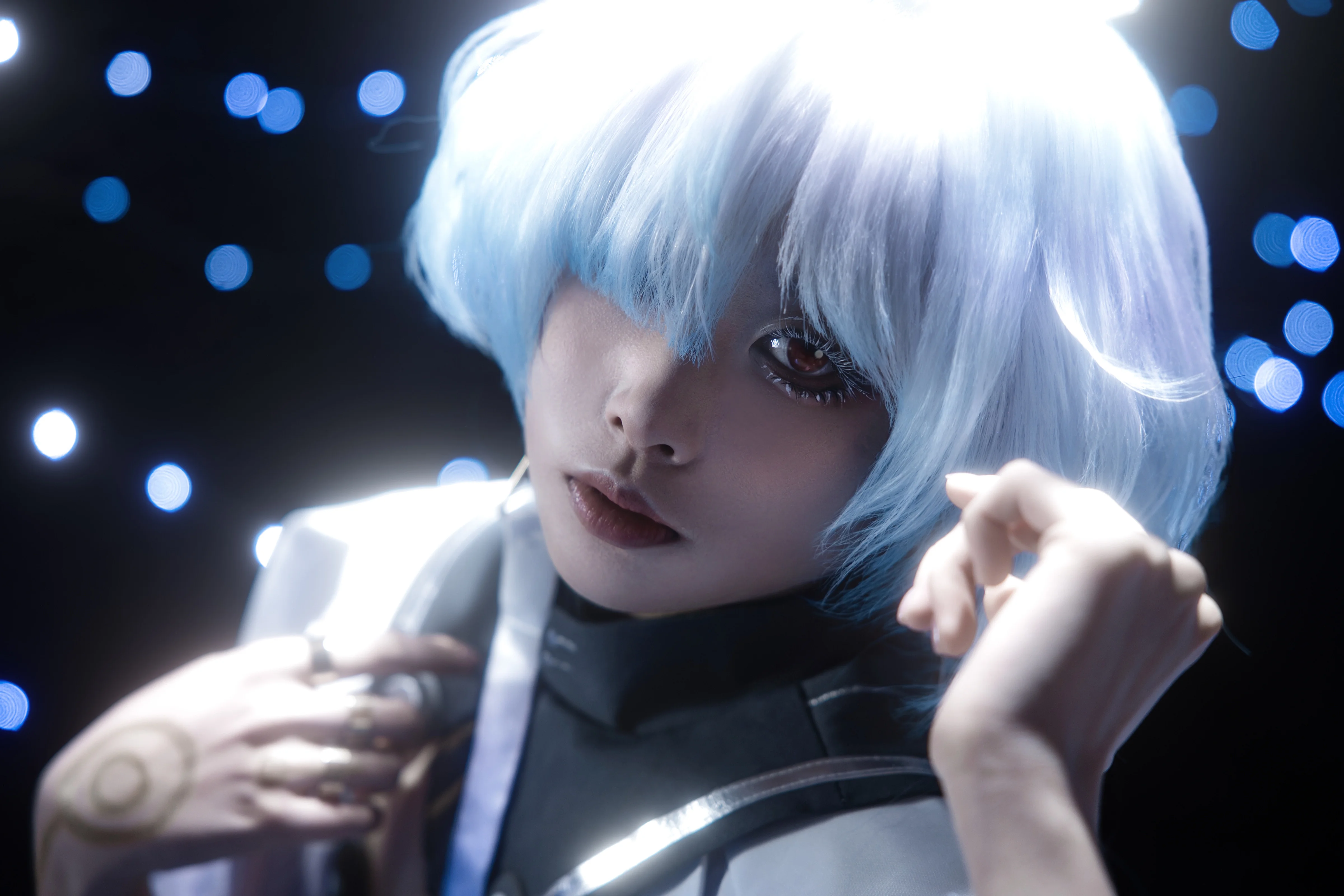 【莫宁cos】鸣潮里的那抹星空蓝，分享我的拍摄体验 - 第 7 张