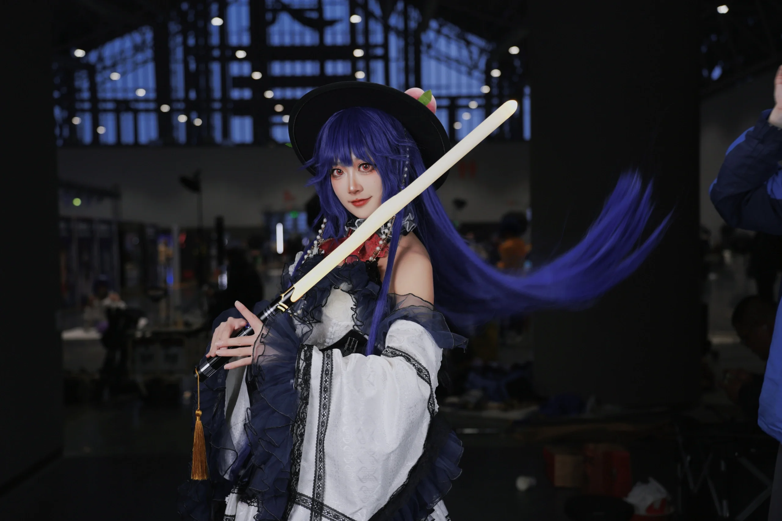 【比那名居天子cos】东方Project现场旋转甩发 - 第 5 张