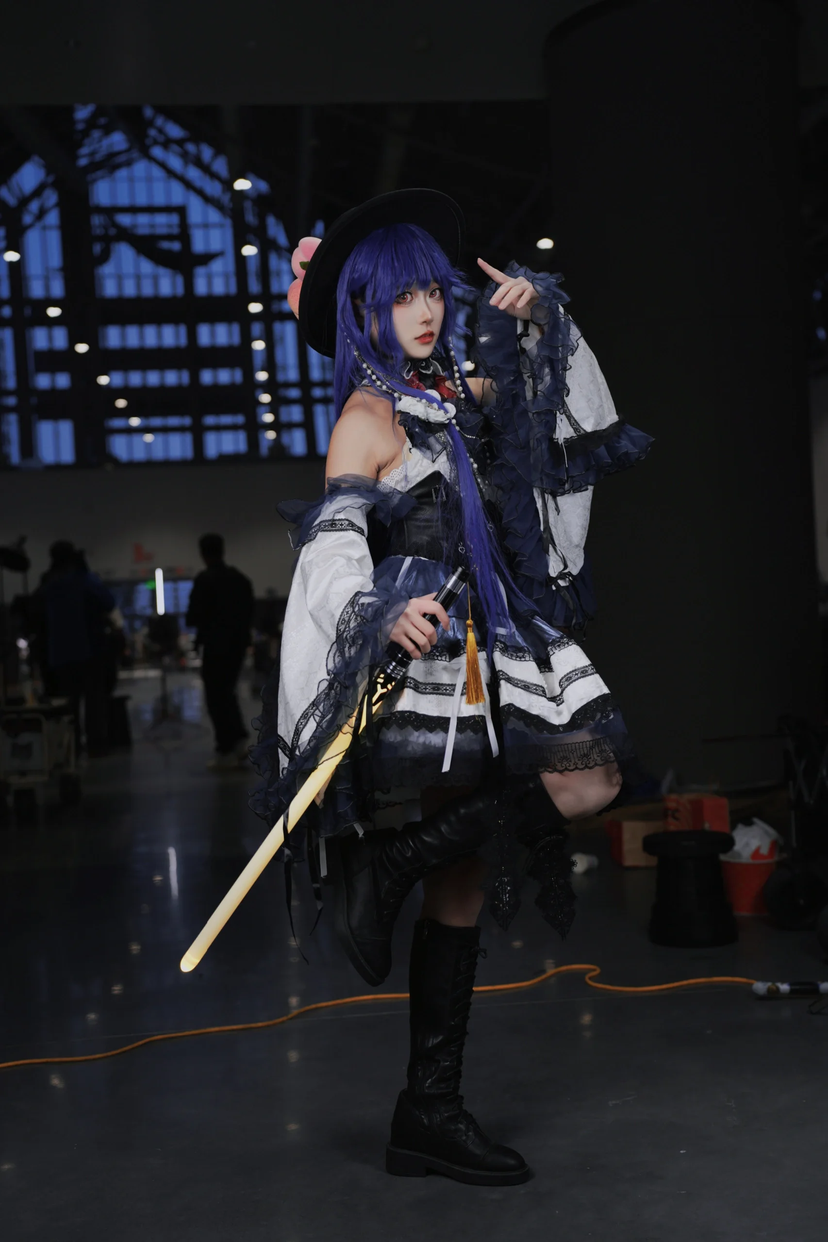 【比那名居天子cos】东方Project现场旋转甩发 - 第 6 张