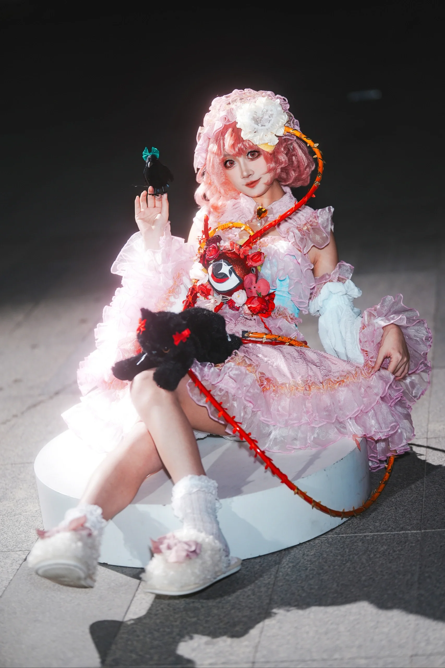 【古明地覺cos】東方Project的覺，帶上黑貓和烏鴉的拍照動作參考 - 第 12 張