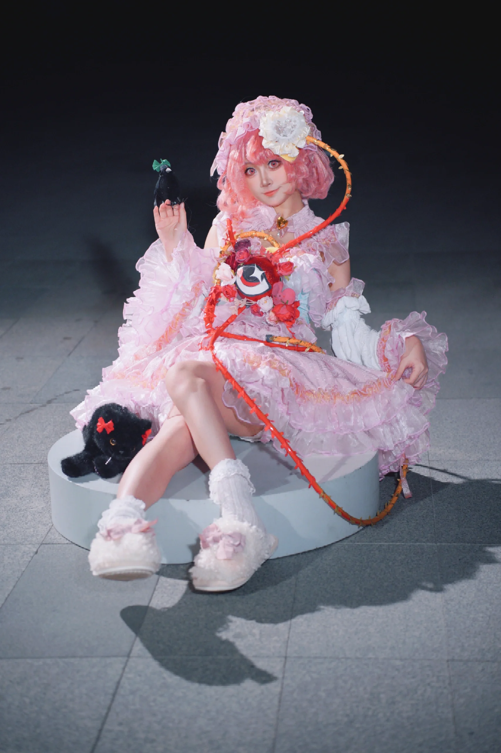 【古明地覺cos】東方Project的覺，帶上黑貓和烏鴉的拍照動作參考 - 第 17 張