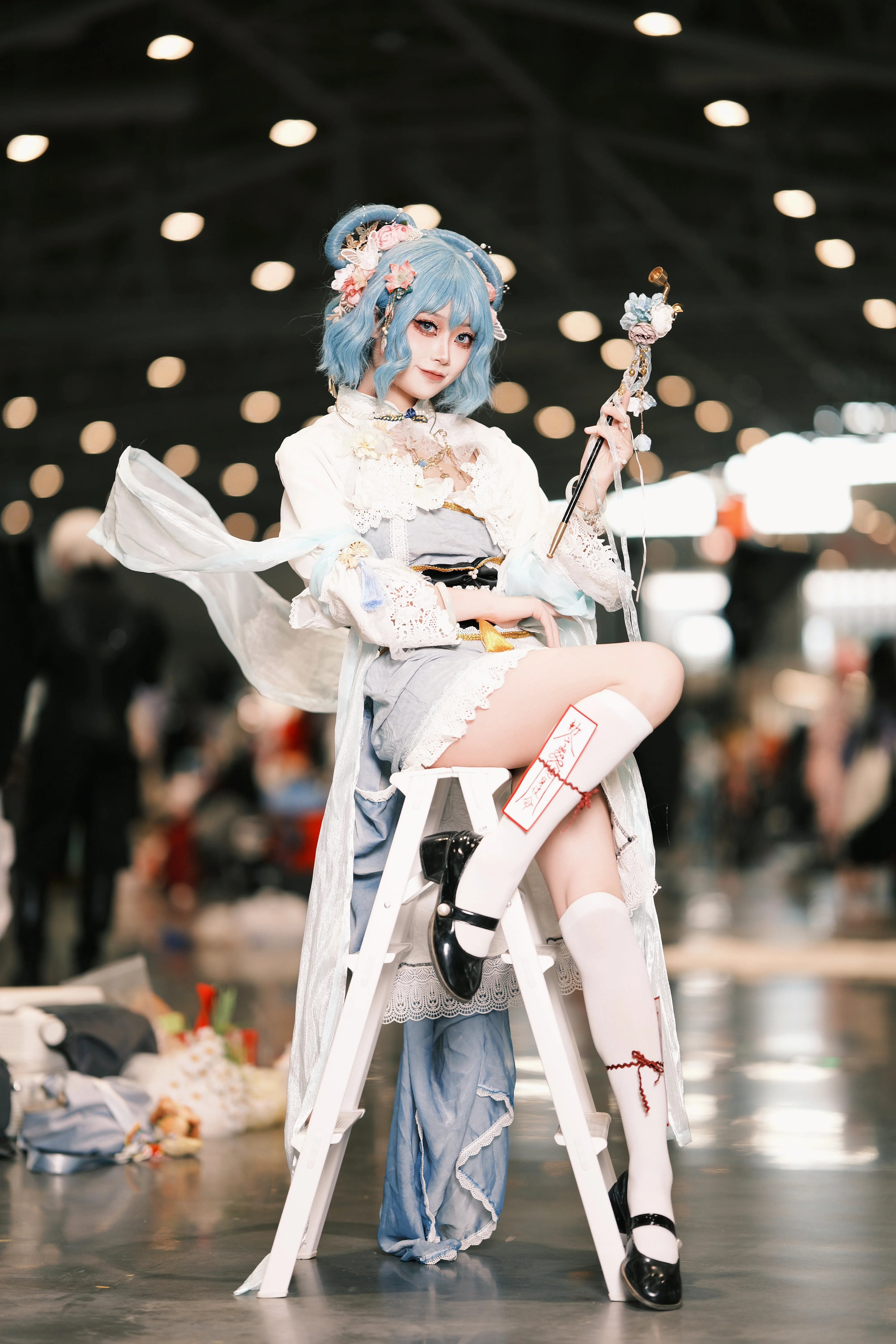 【霍青娥cos】漫展现场拆解中式邪仙的长烟斗坐姿动作