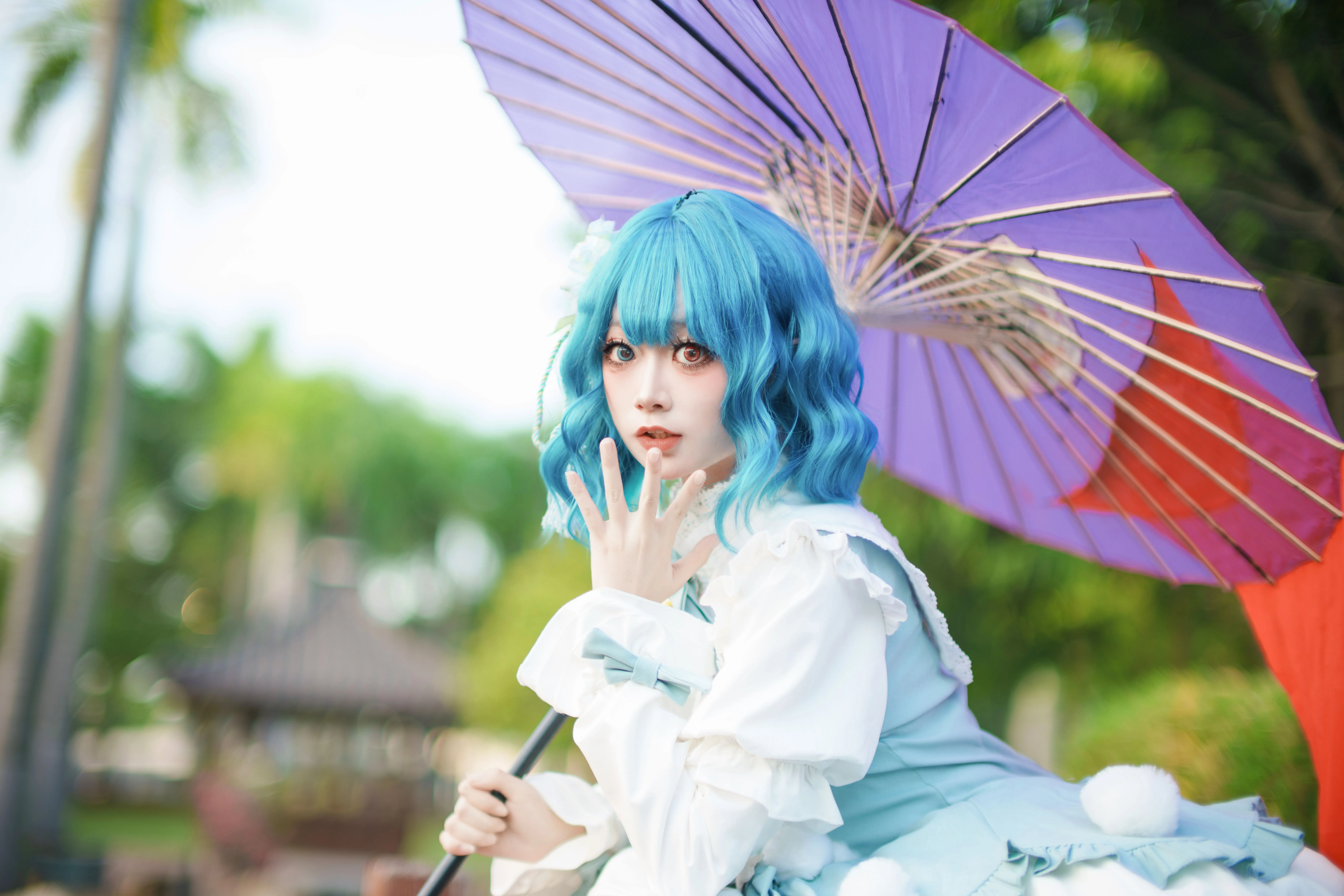 【多多良小伞cos】雨季来临，带着东方project的伞去旅行 - 第 7 张