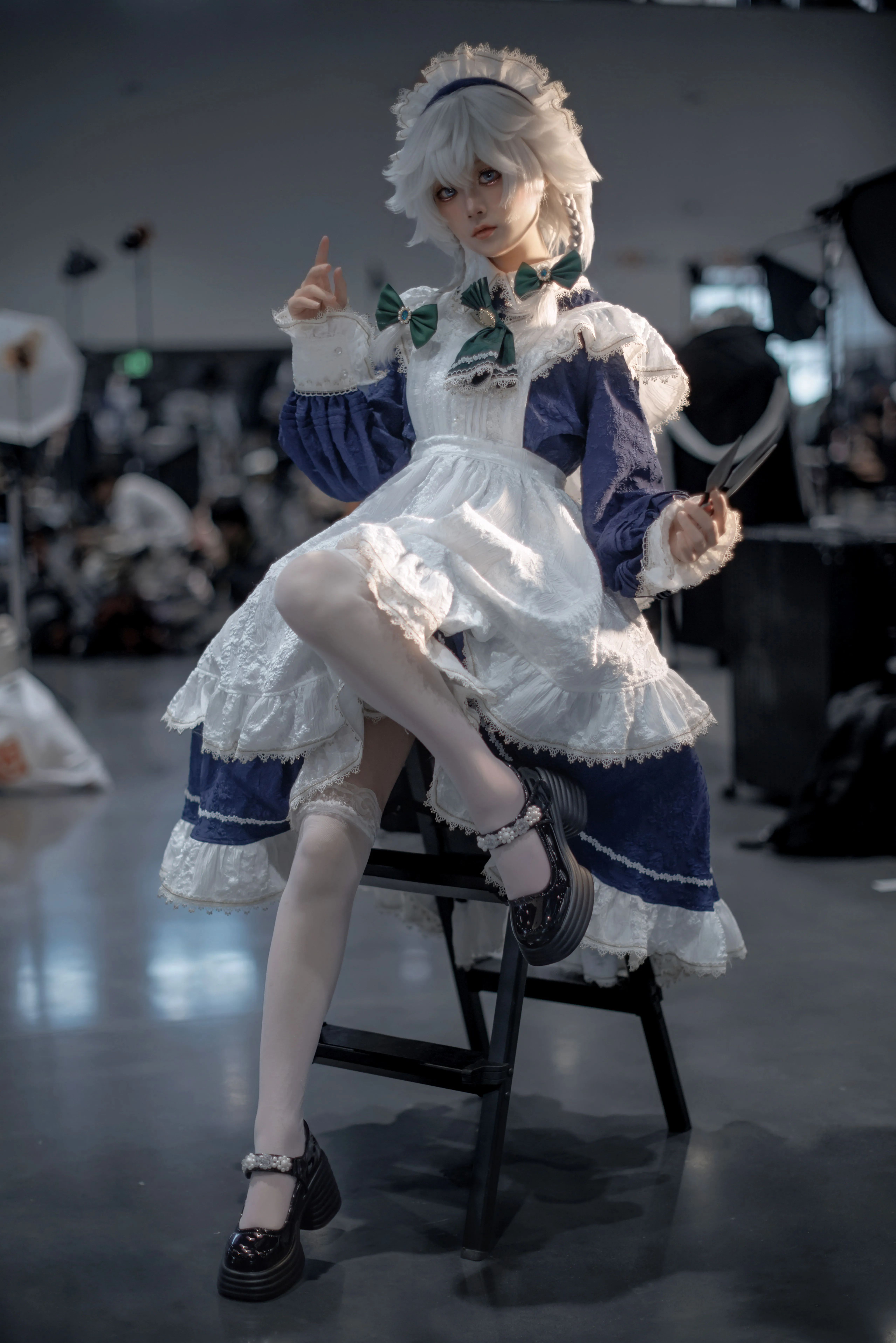【十六夜咲夜cos】东方Project女仆长，飞刀与裙摆的实战动作解析 - 第 11 张