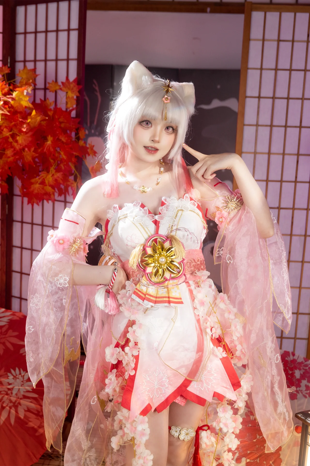 【胡桃樱云天女cos】红枫与纸伞下的阴阳师本小姐 - 第 2 张