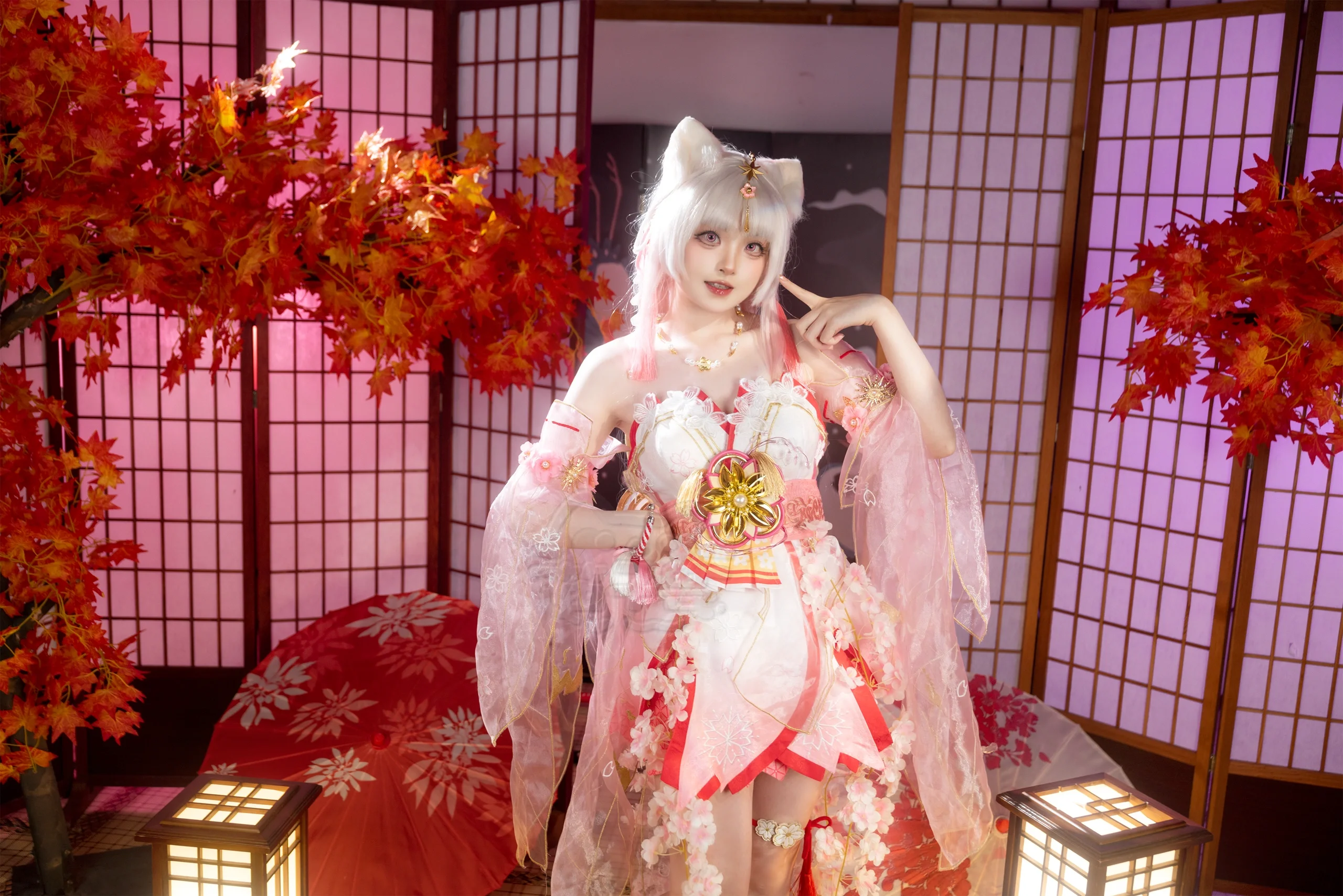 【胡桃樱云天女cos】红枫与纸伞下的阴阳师本小姐 - 第 6 张
