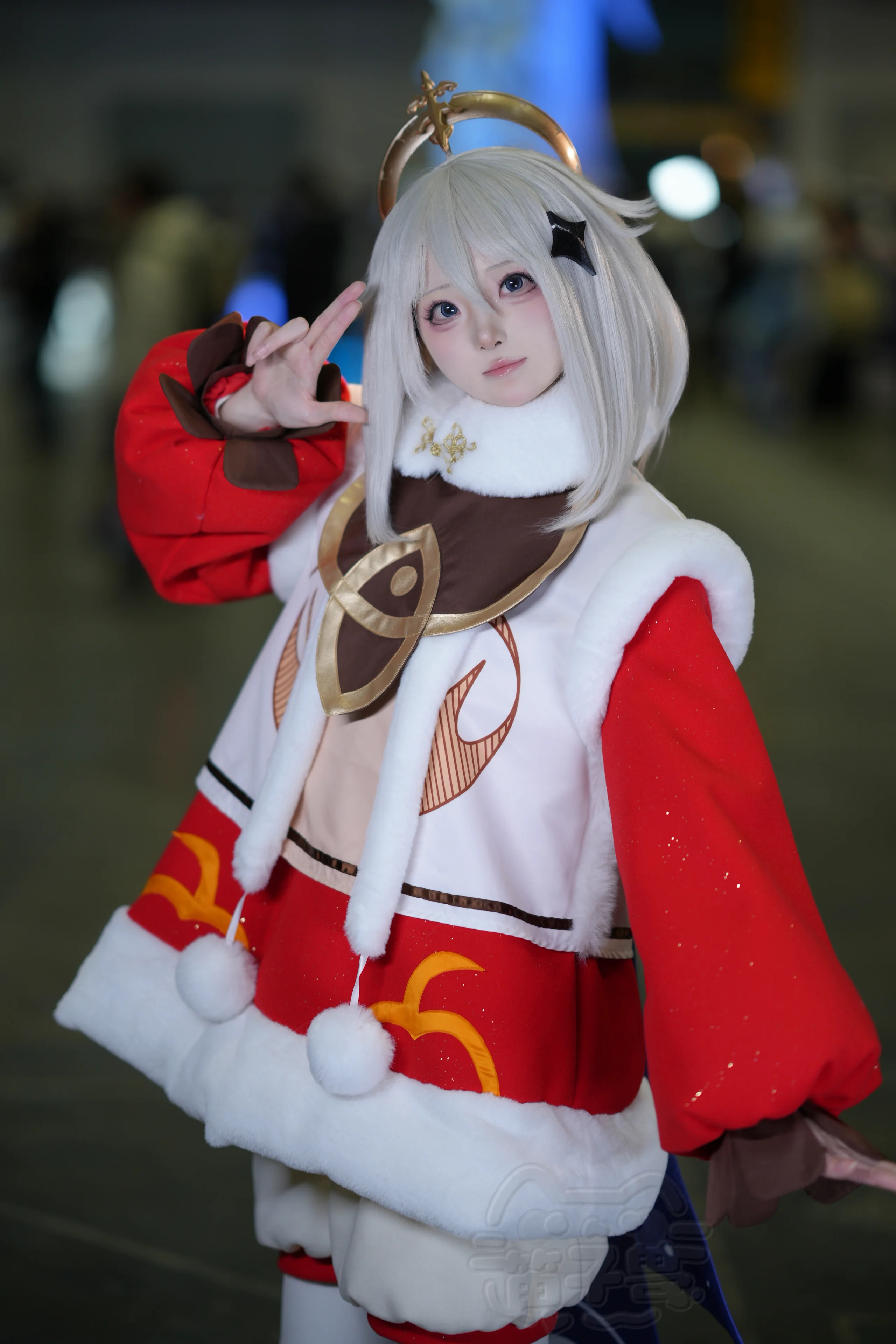 【派蒙cos】原神Fes新春现场，与暖冬造型的快乐相遇 - 第 1 张